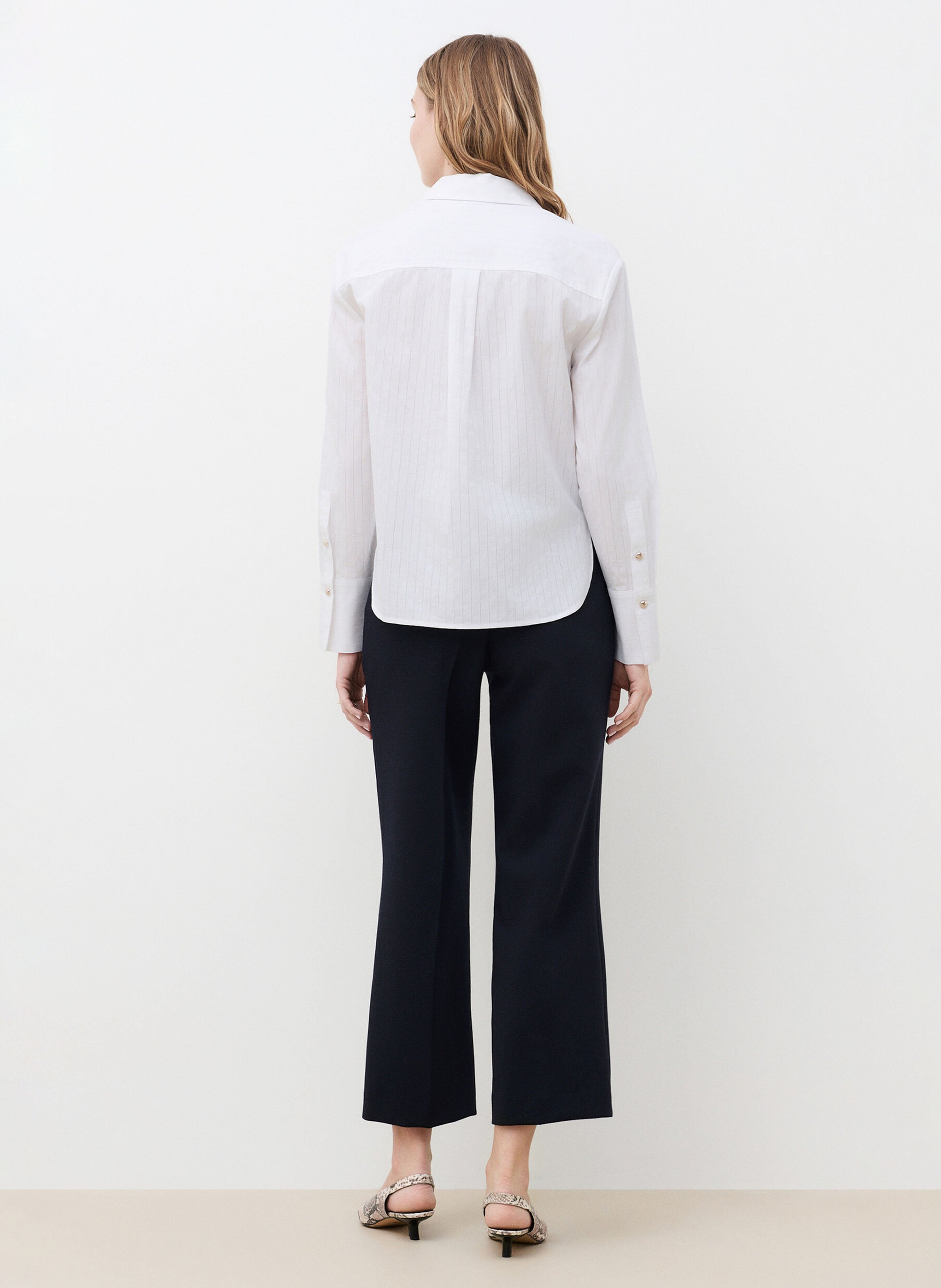 Straight cotton shirt CAROLL White