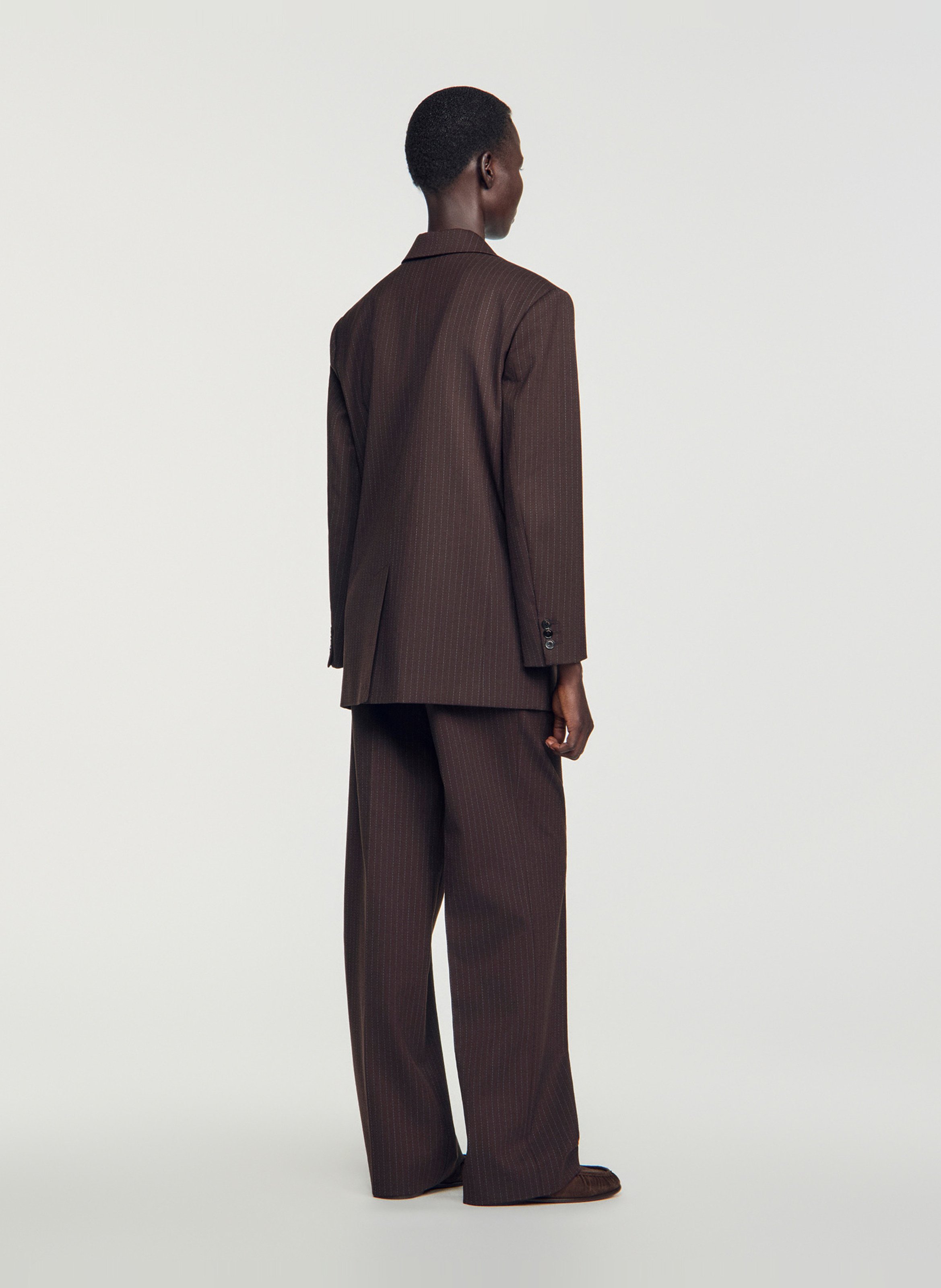 Veste de tailleur ajustée SANDRO Marron
