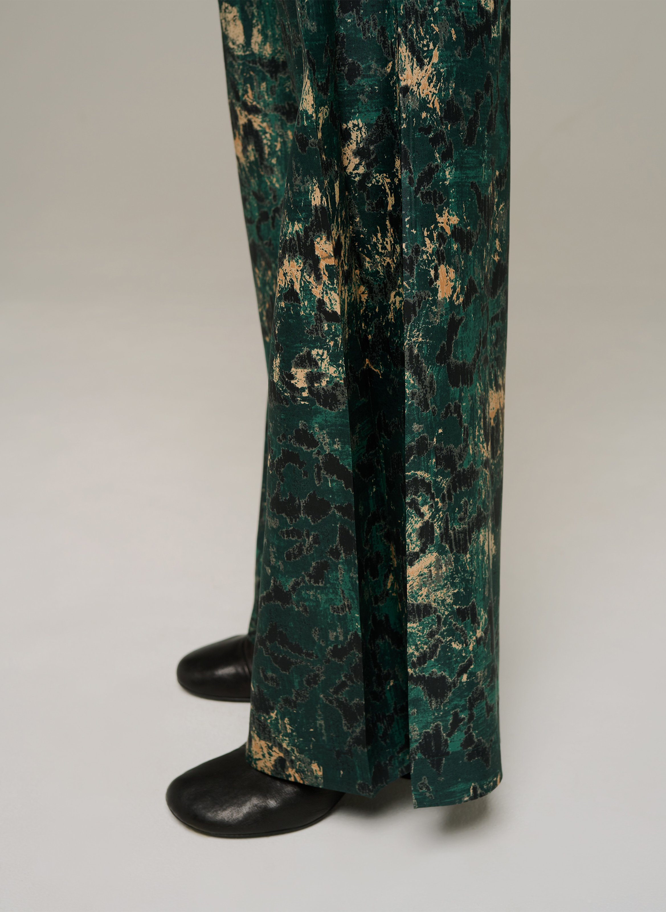 Pantalon large imprimé COTELAC Vert