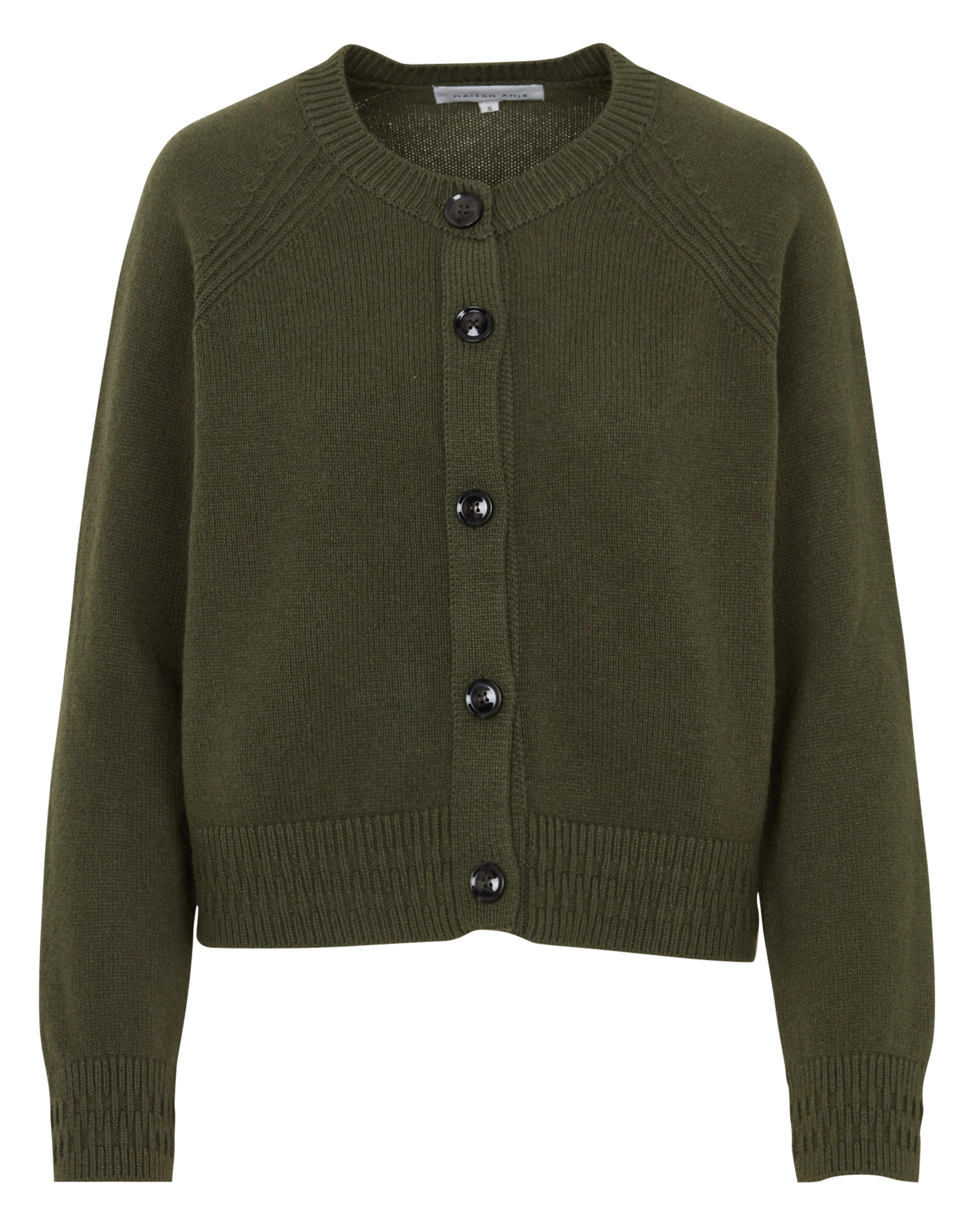 Gilet oversize en laine et cachemire MAISON ANJE Kaki