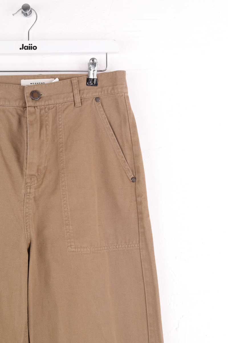 Wide-leg jeans MAX MARA - Seconde Main Beige