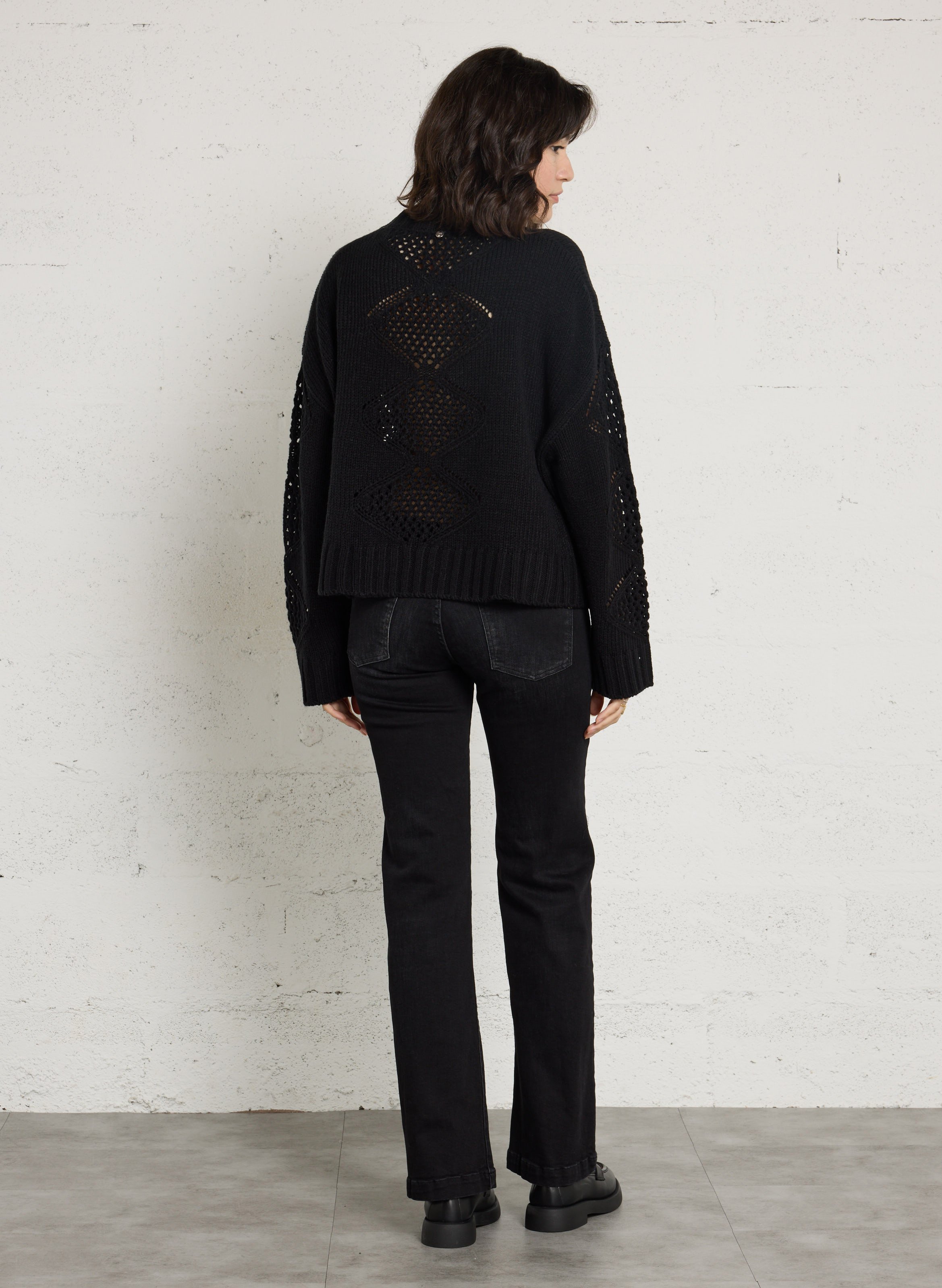 Pull ample en maille LIU JO Noir