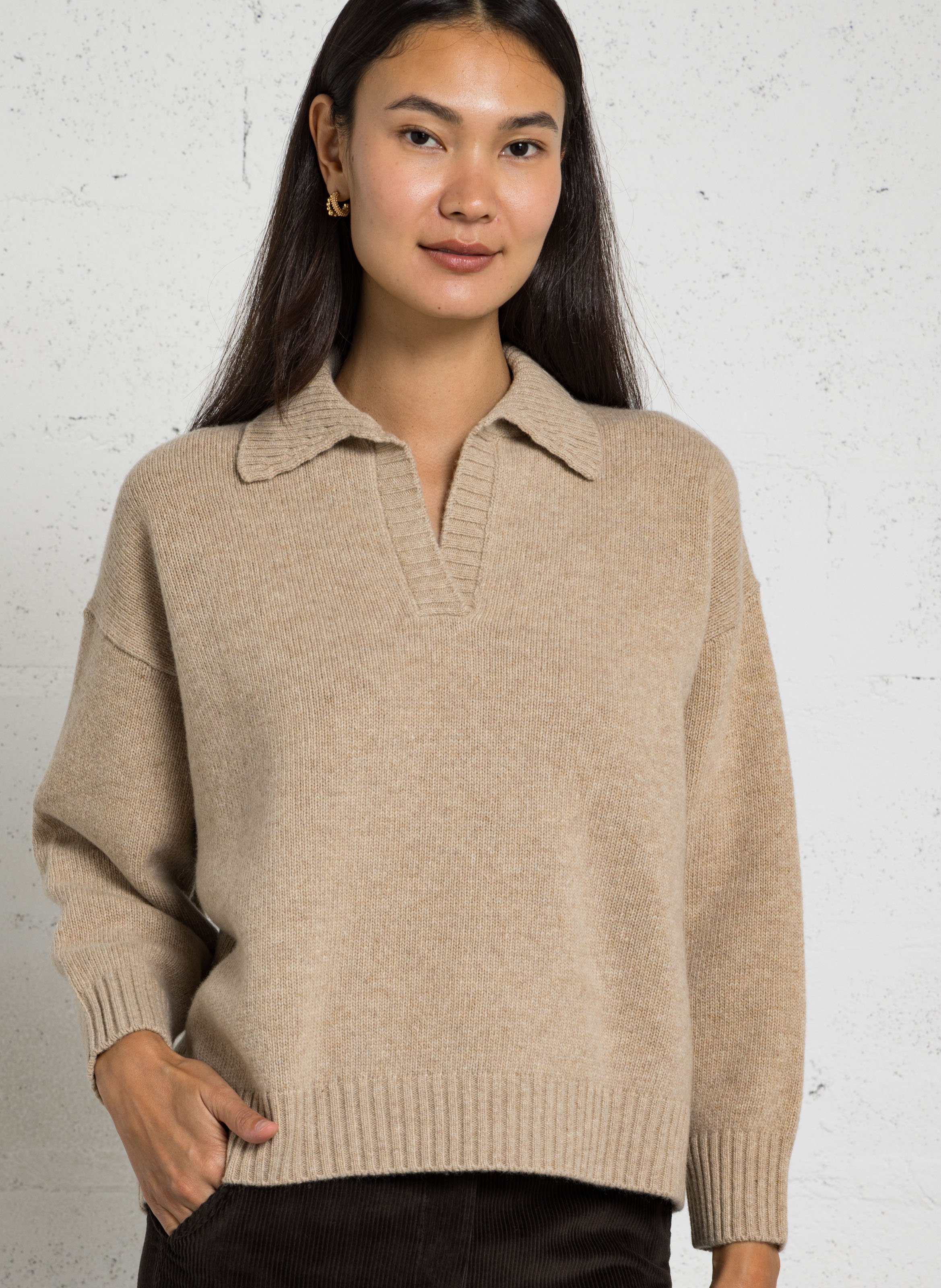 Weit geschnittener Wollpullover MAX MARA WEEK END Beige