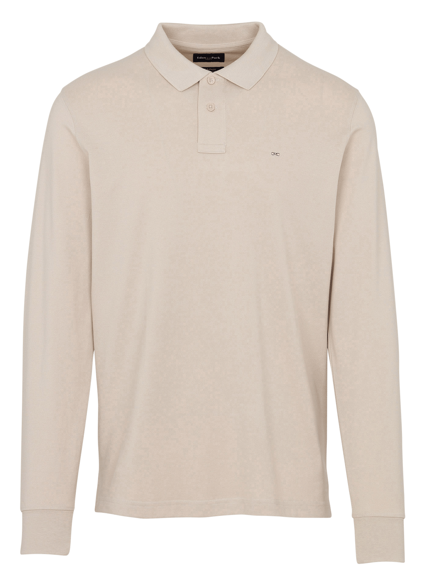 Long-sleeved straight cotton polo EDEN PARK