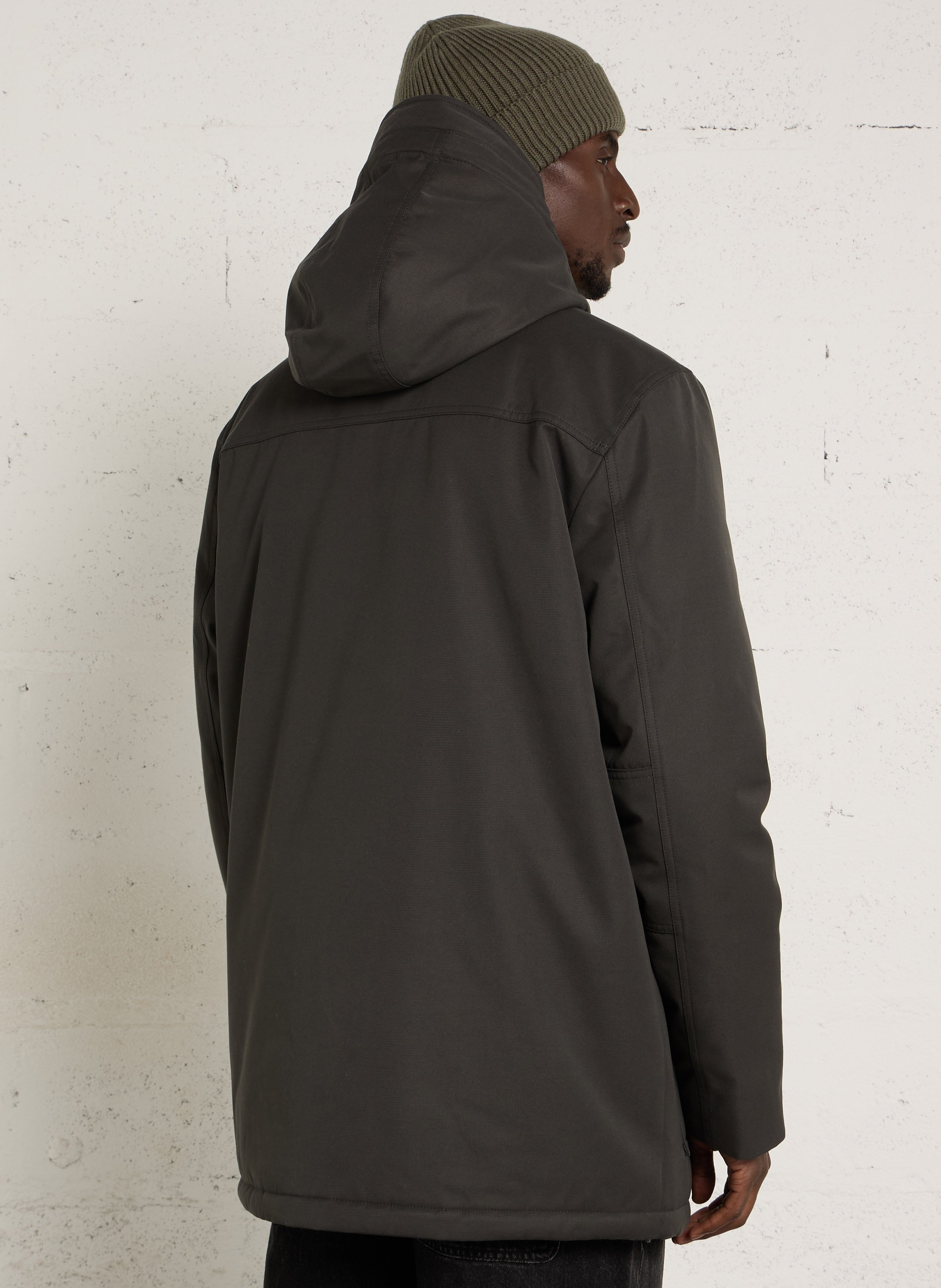 Weiter Kapuzenparka mit Stehkragen | Khaki EDEN PARK Herren