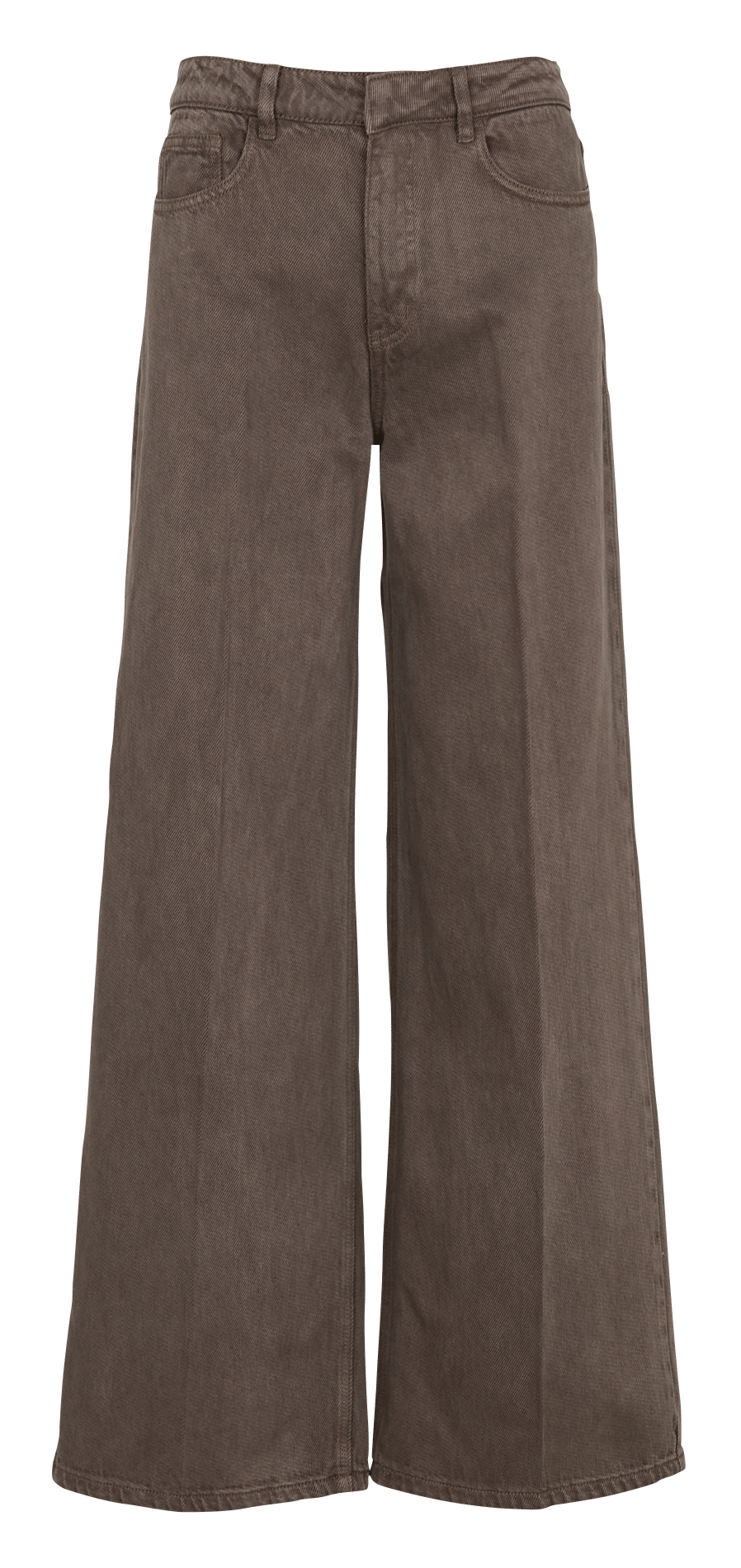 High-waisted wide-leg trousers in a solid color KOOKAI Khaki