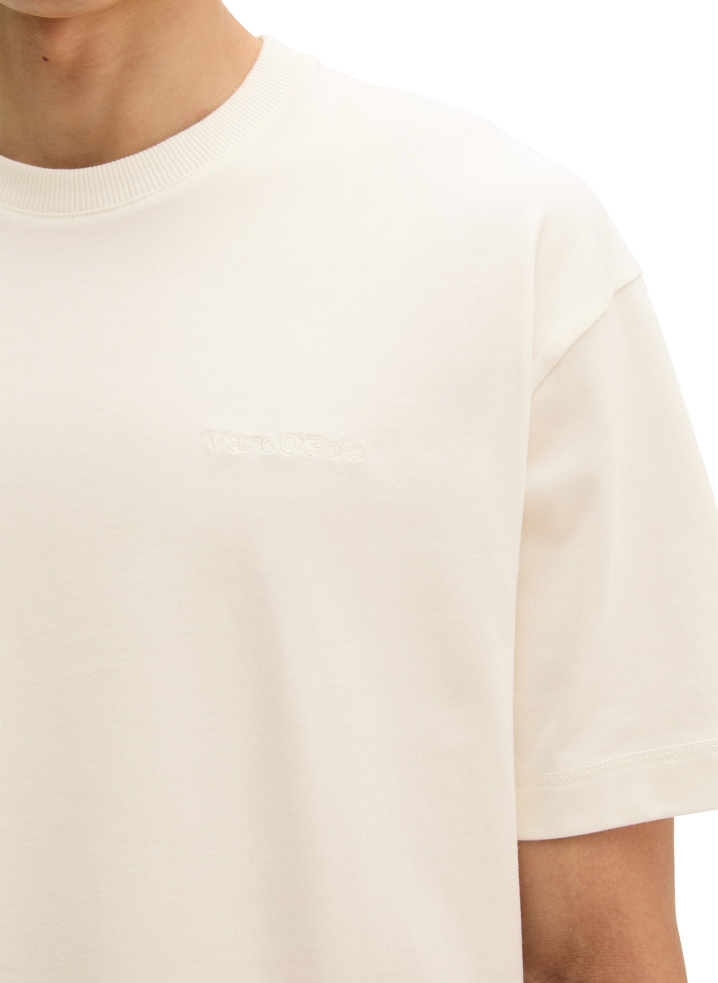 Round-neck cotton T-shirt MARC O'POLO White