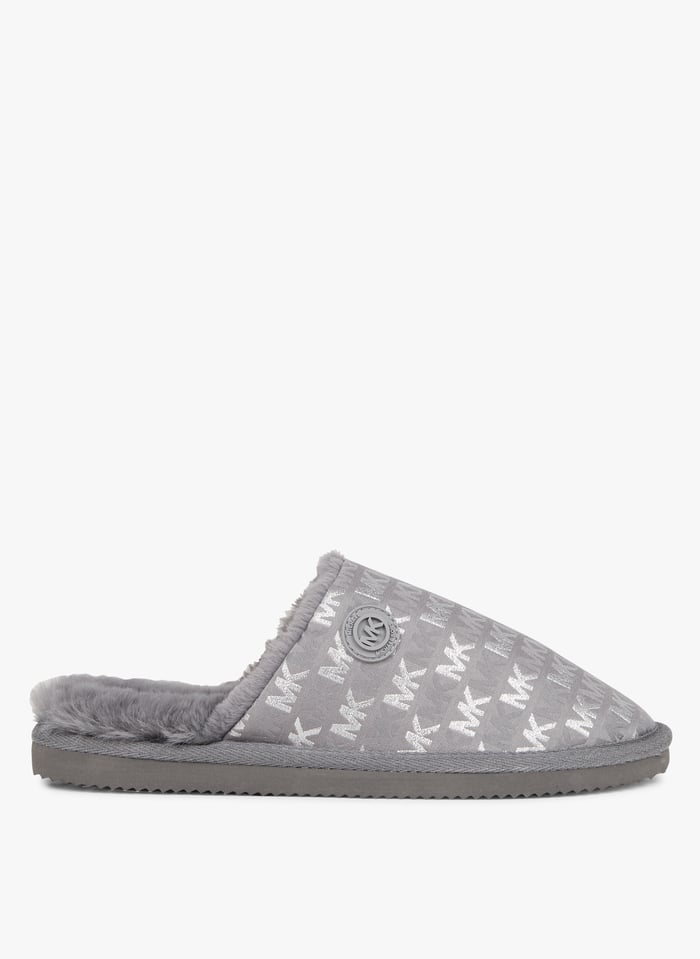 Grey Faux fur lined slippers