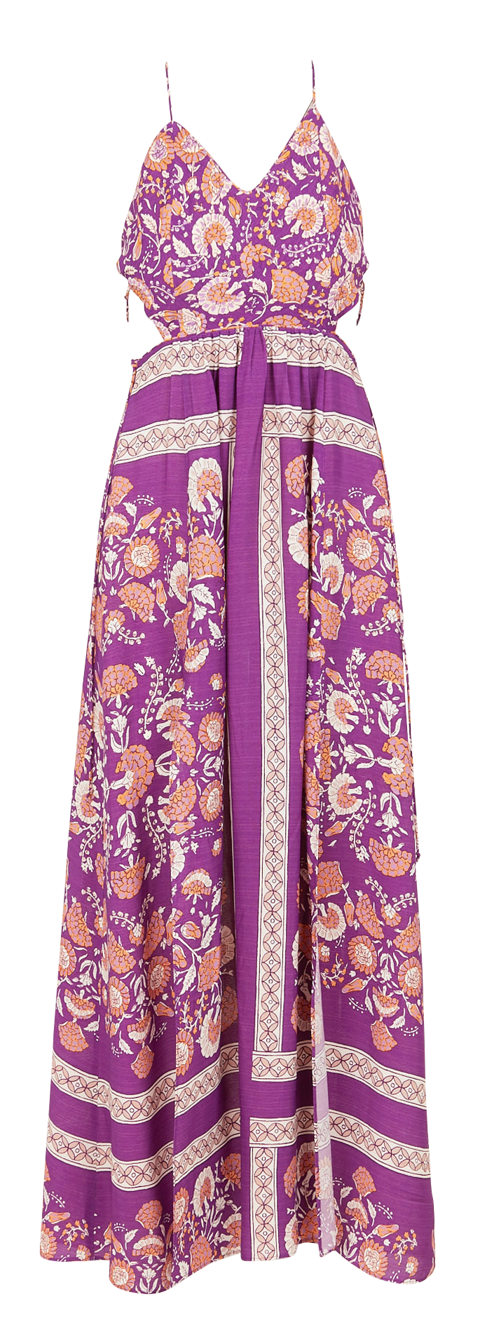 Robe longue en viscose imprimée ANTIK BATIK Violet