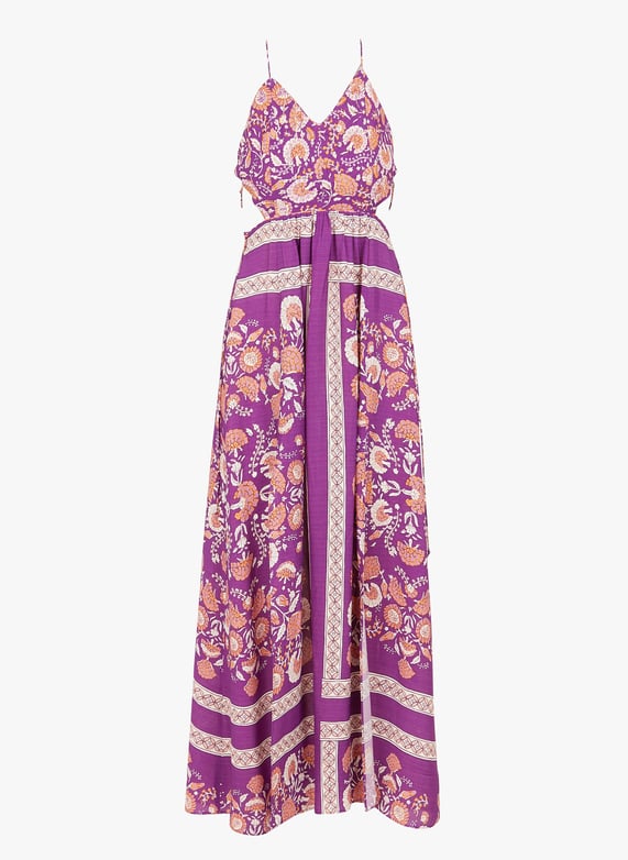 Lange jurk van viscose met print Purple Antik batik Dames