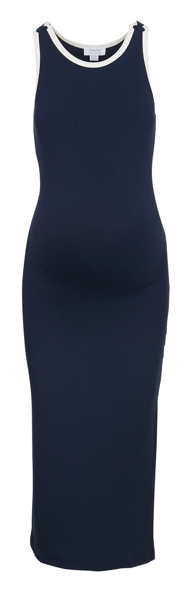 Robe midi ajustée encolure ronde  SERAPHINE Bleu