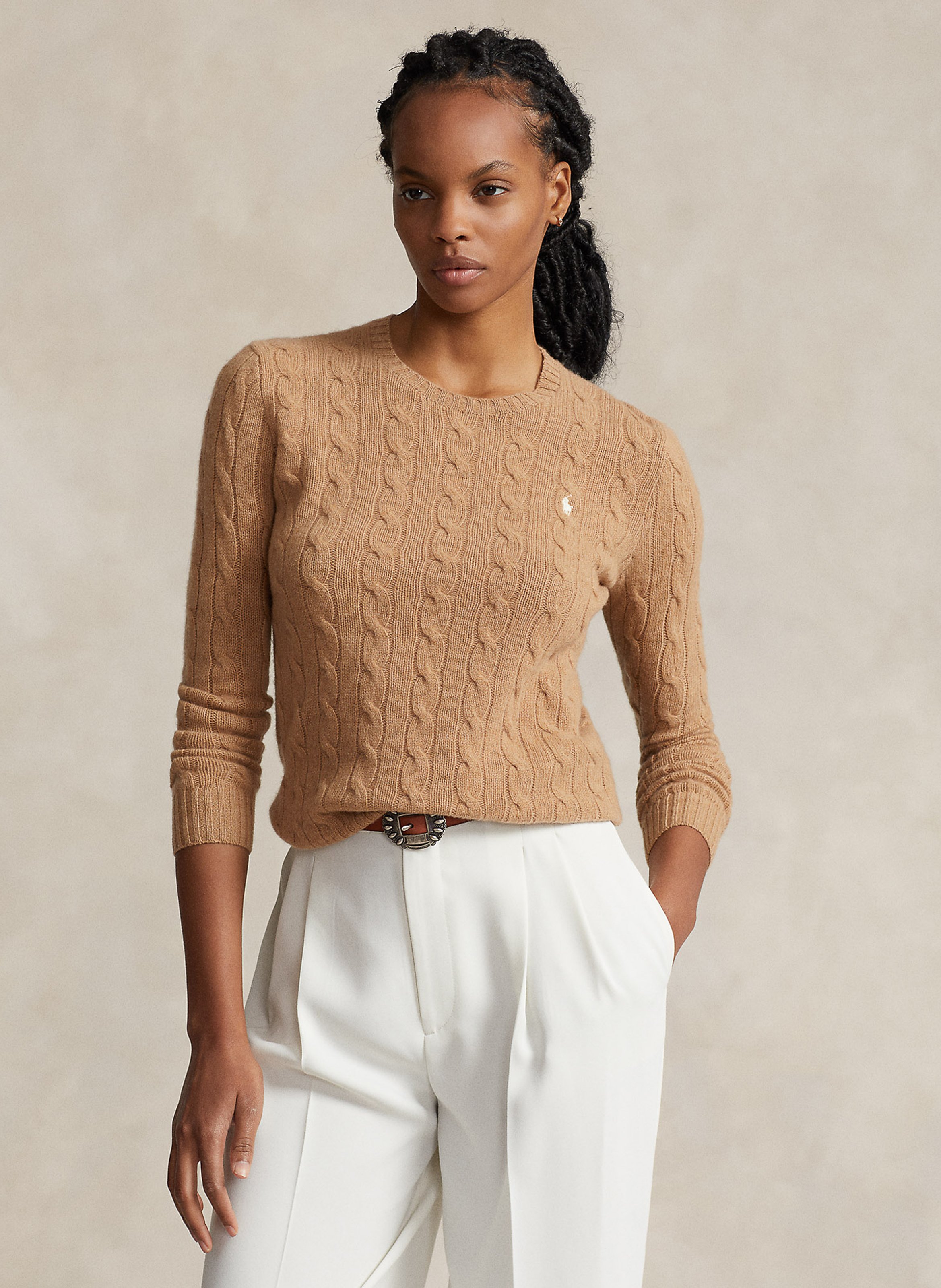 Pull cachemire shops camel femme