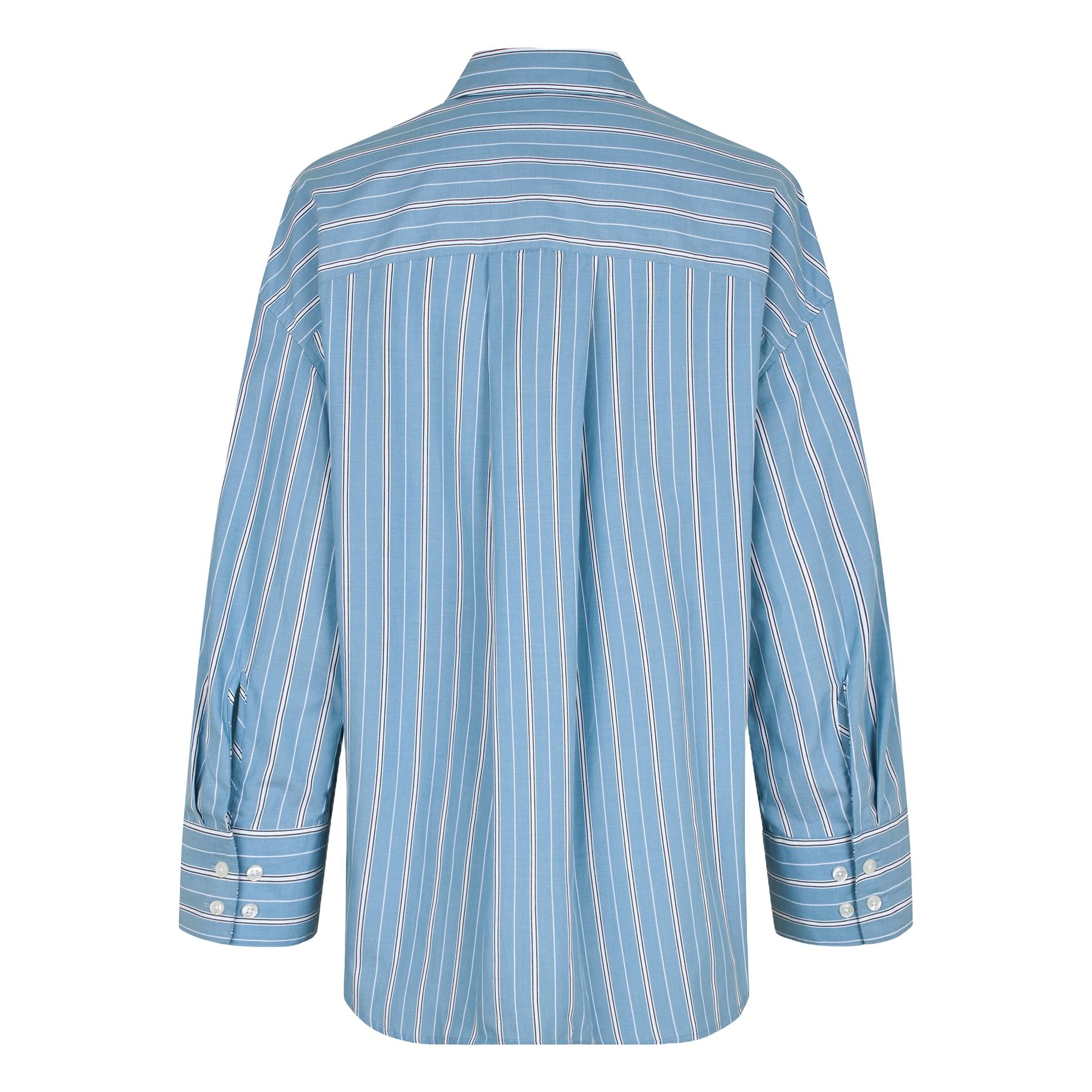 Chemise col classique ample en coton organique SAMSOE SAMSOE Bleu