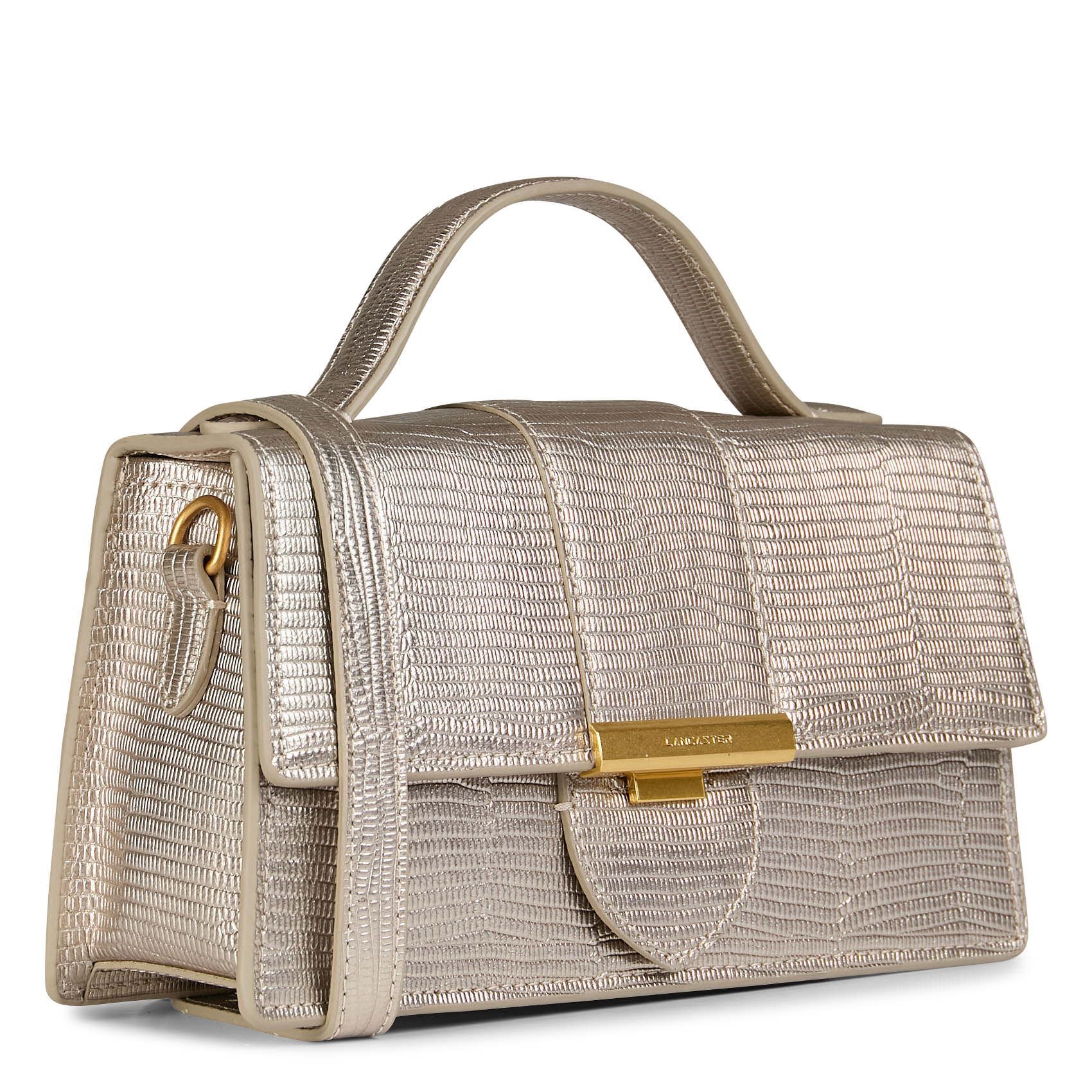 Baguette-Tasche aus genarbtem Leder LANCASTER PARIS Beige