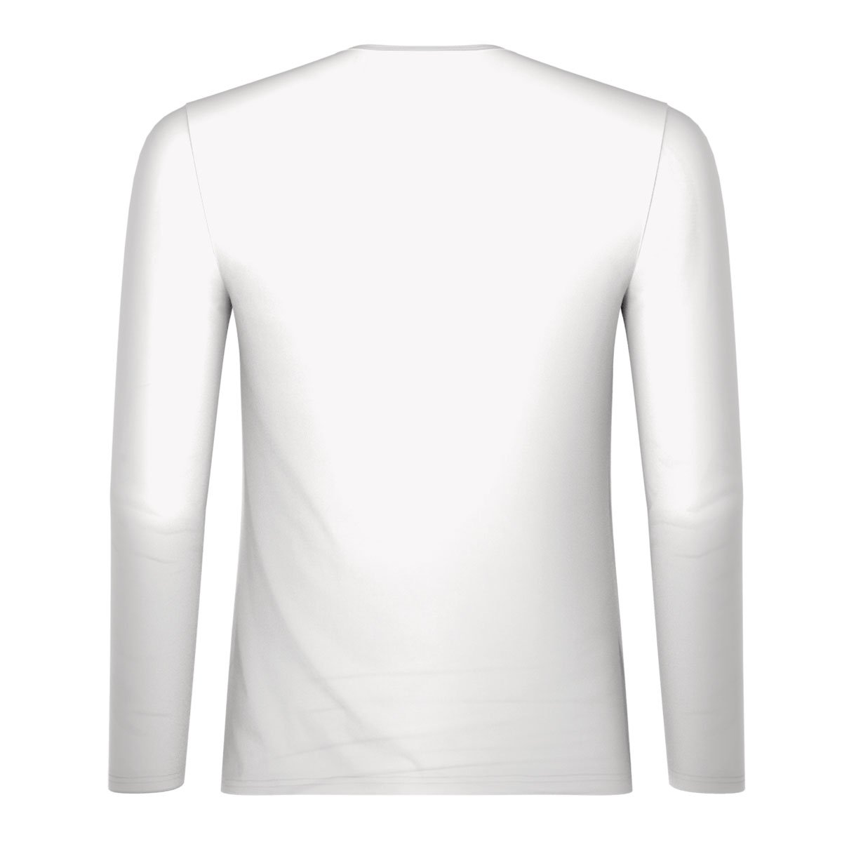 Eminence Men's Long Sleeve V-Neck T-Shirt in Pure Cotton EMINENCE White