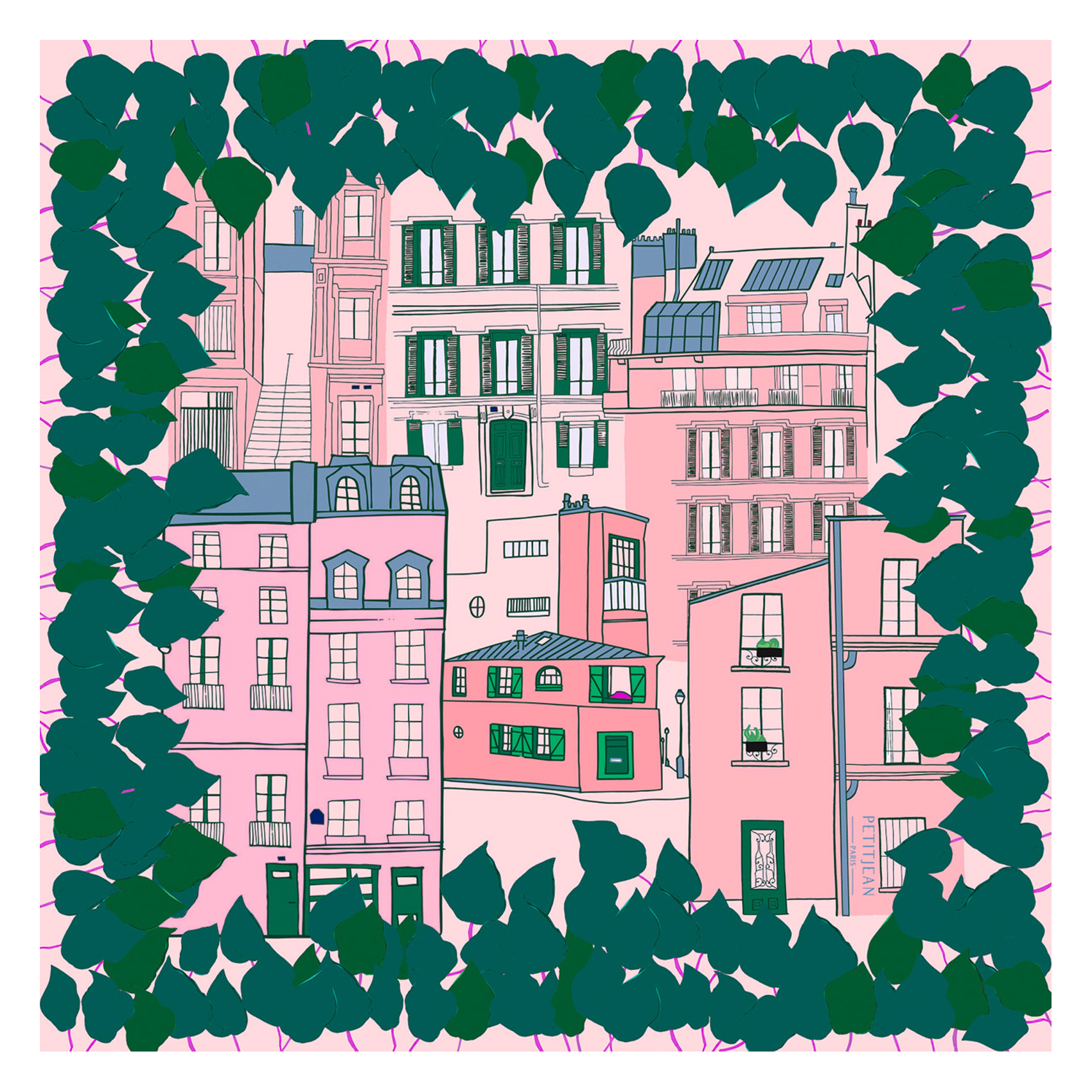 Floaty silk scarf PETITJEAN PARIS Multicolored