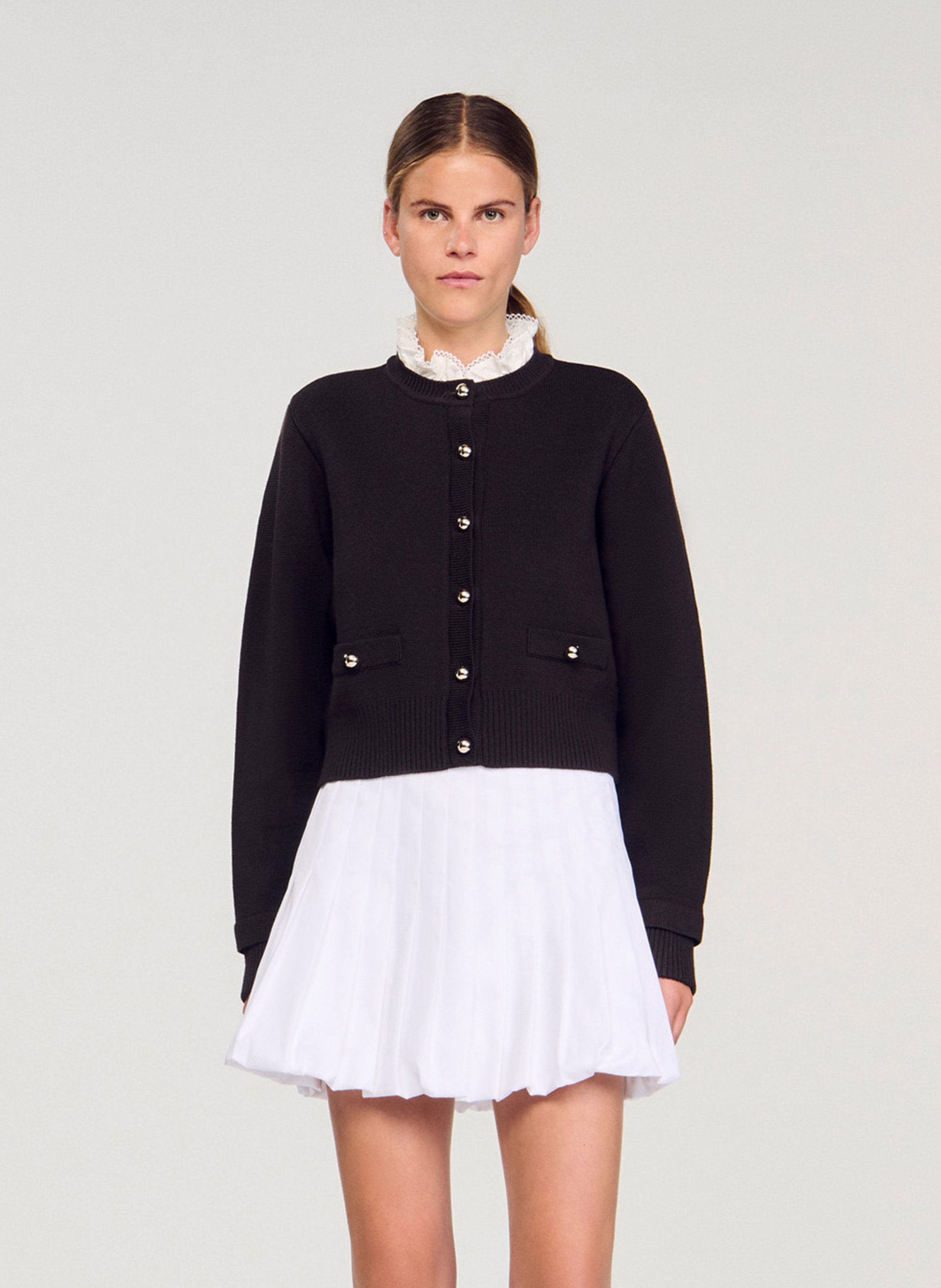 Gilet droit col rond  SANDRO