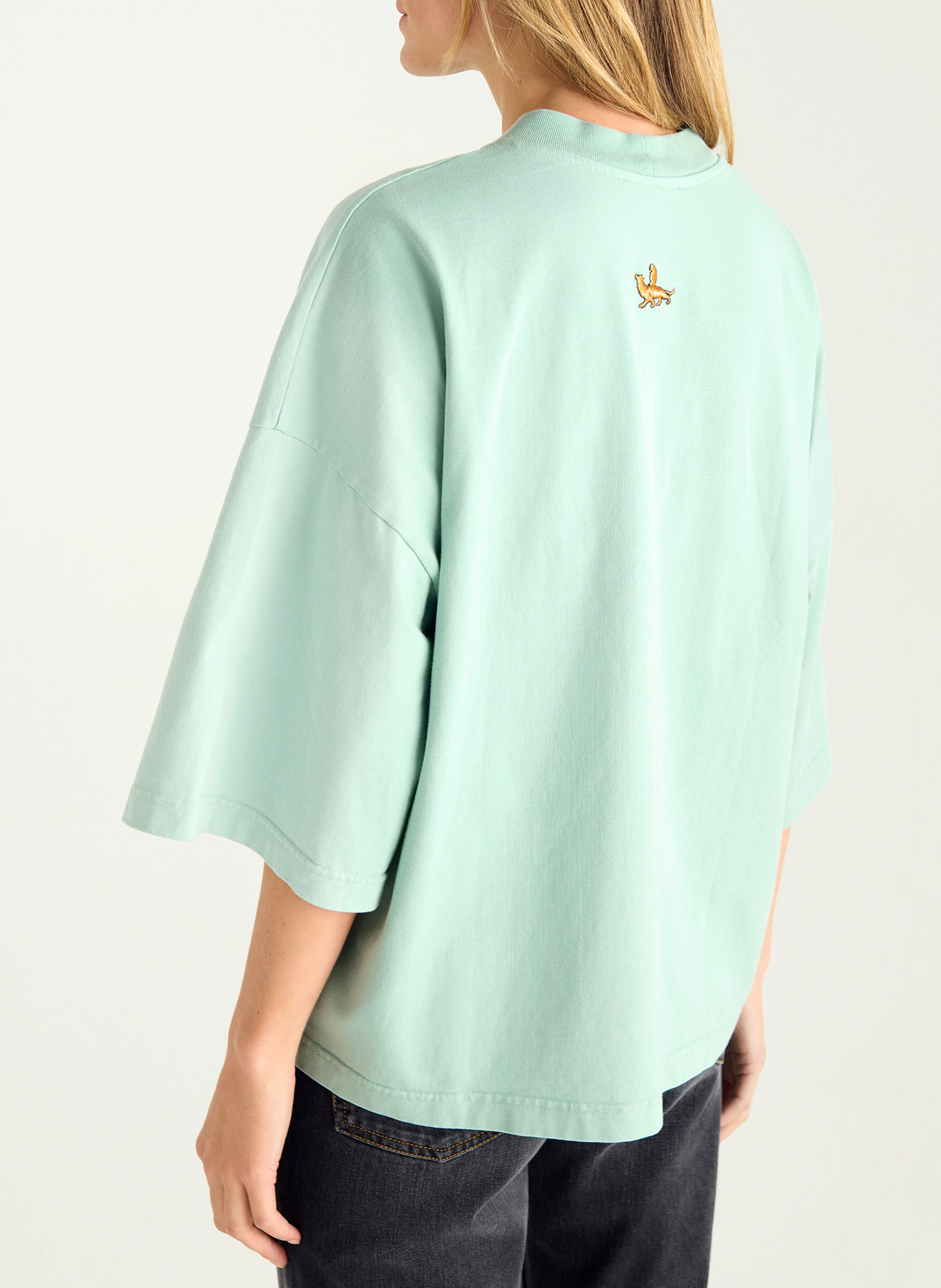 Oversized organic cotton T-shirt COTELAC Blue