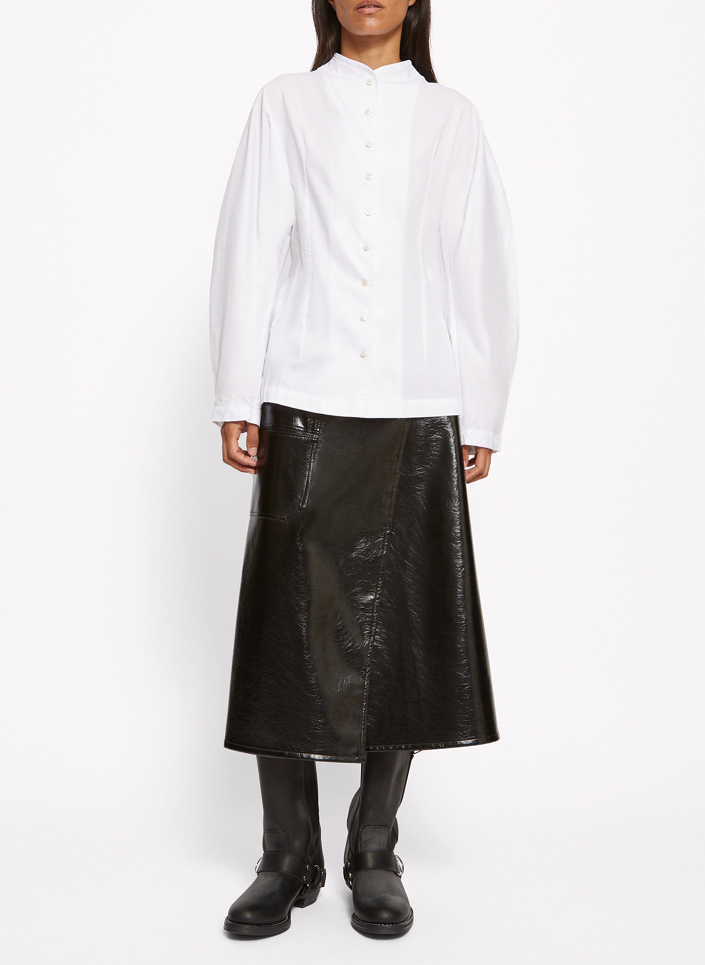 Chemise col motant en coton ROSEANNA Blanc