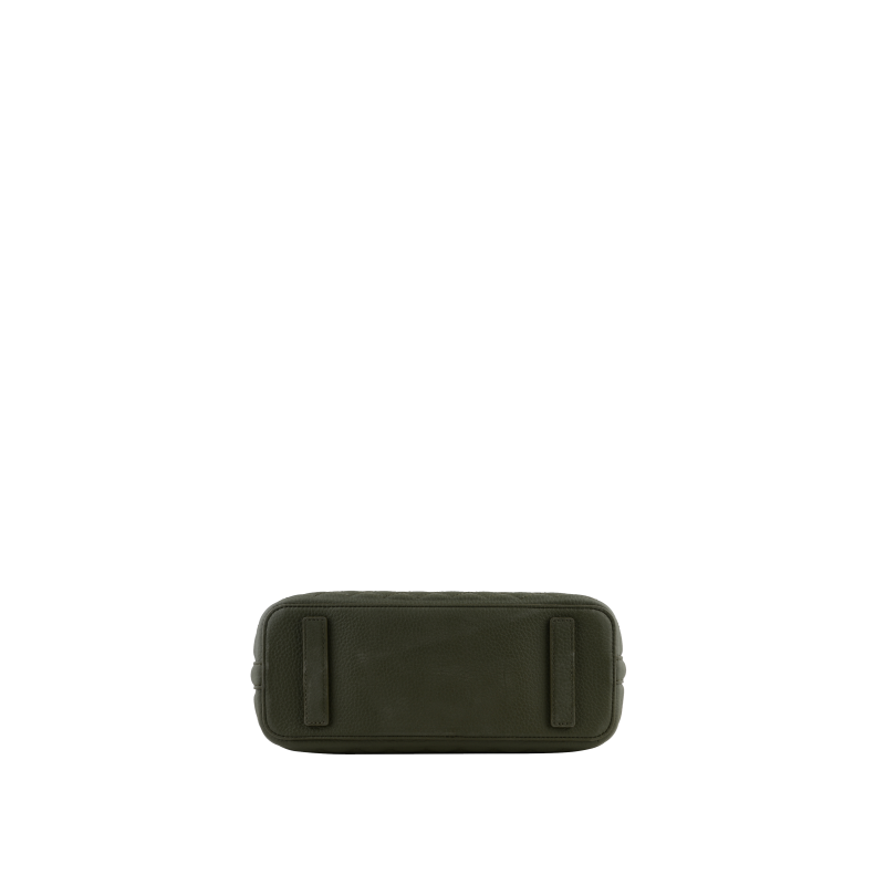 Satchel - cowhide leather POURCHET Khaki