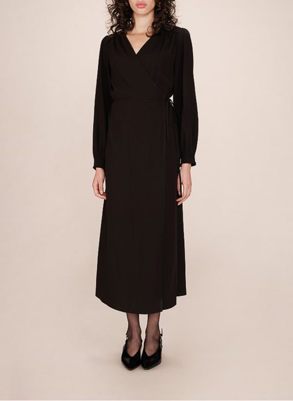 Flowy wrap maxi dress Black Grace et mila - Women | Place des Tendances Flowy wrap maxi dress Black Grace et mila - Women | Place des Tendances