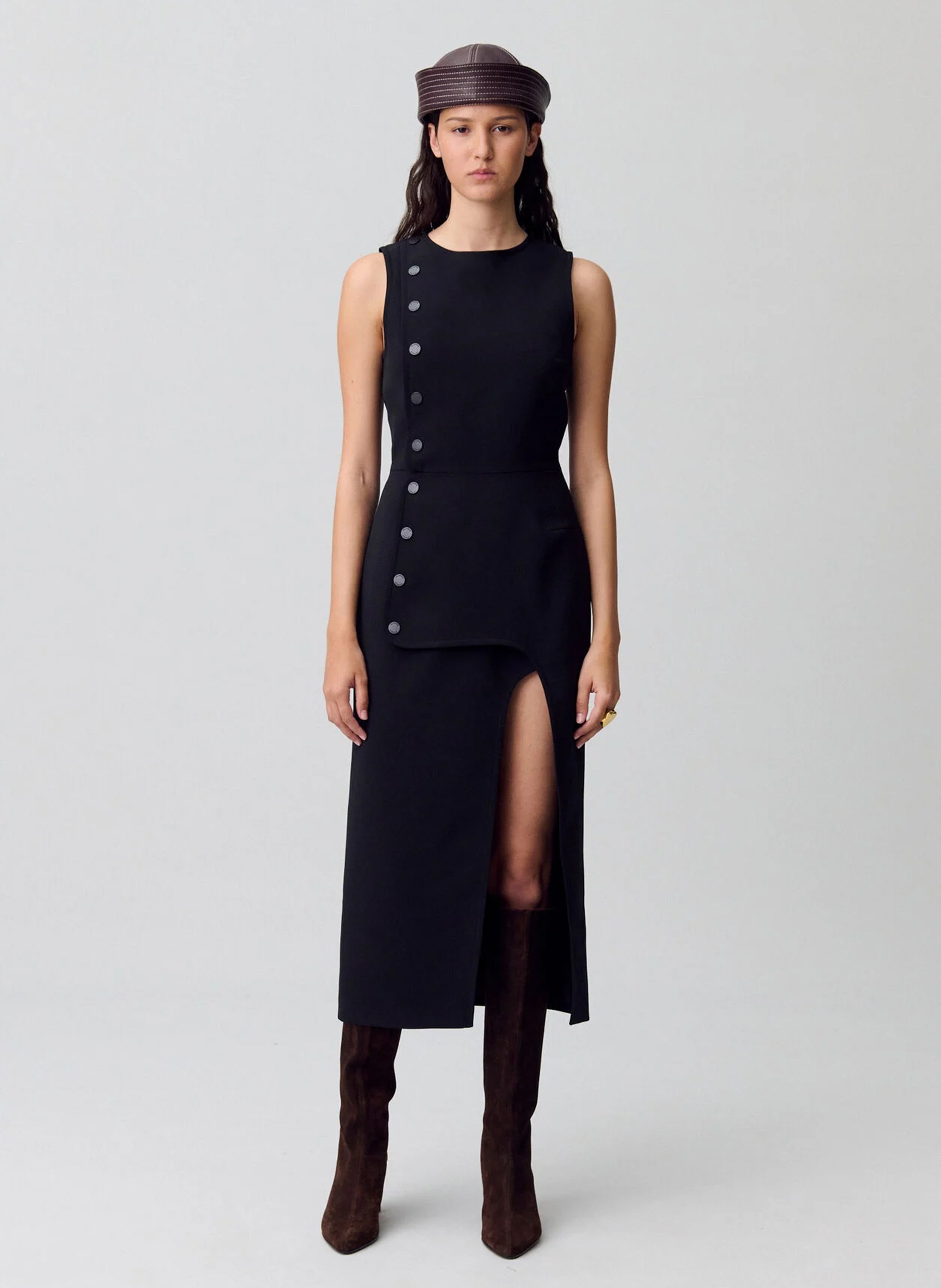 Robe longue col rond CLAUDIE PIERLOT Noir
