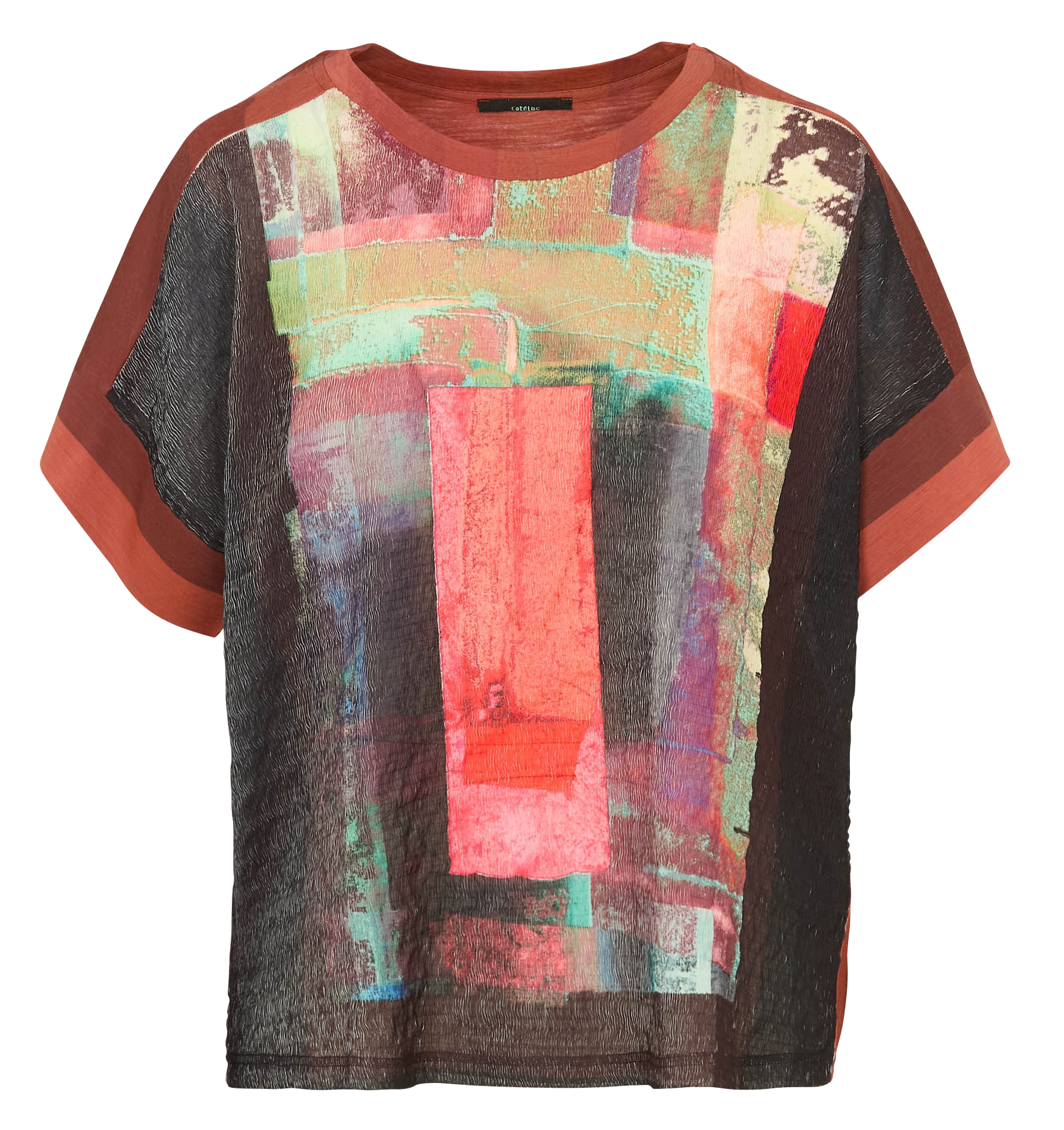 Tee-shirt col rond en laine COTELAC Rouge