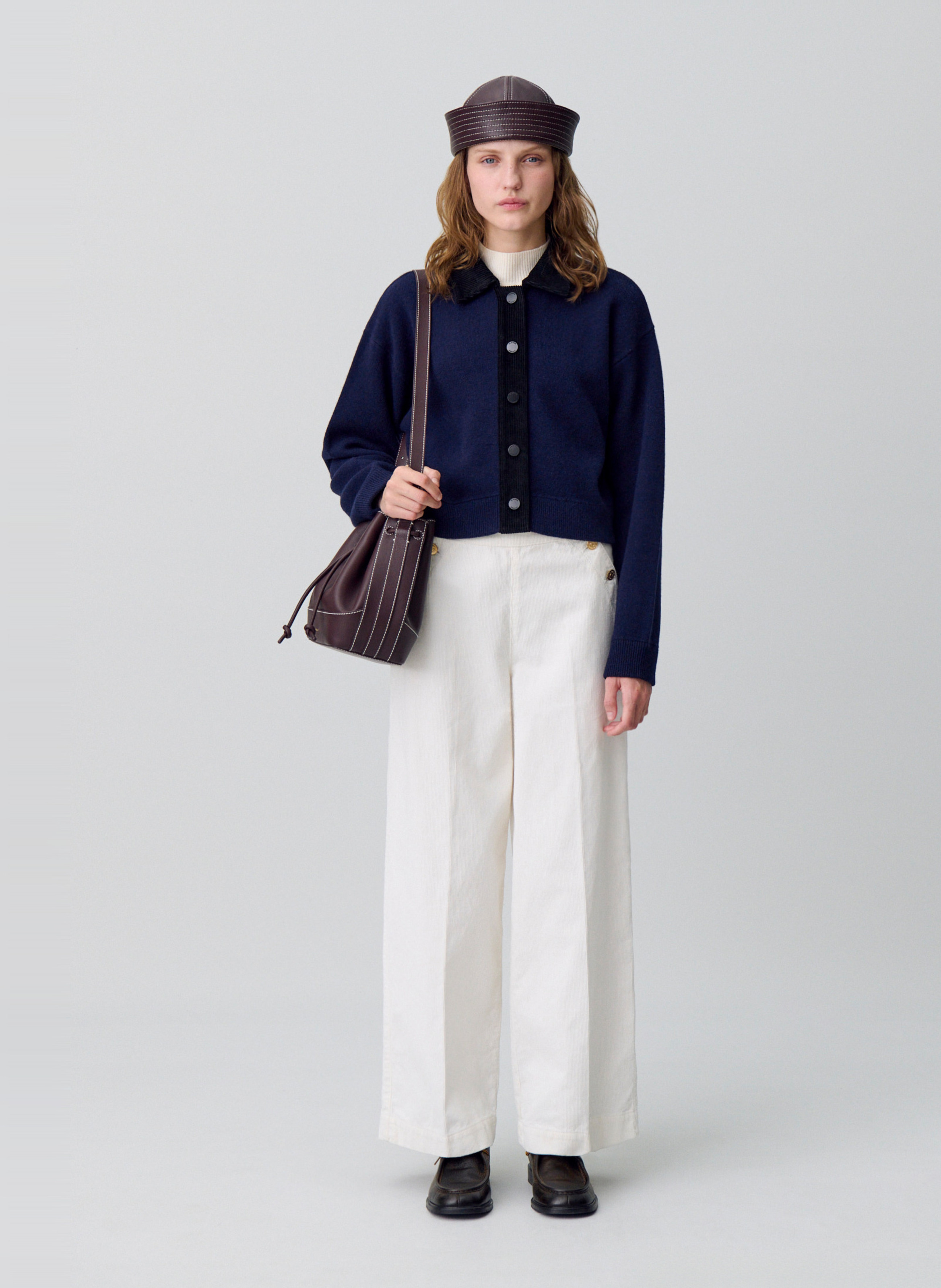 Cardigan court boutonné en laine CLAUDIE PIERLOT Multicolore