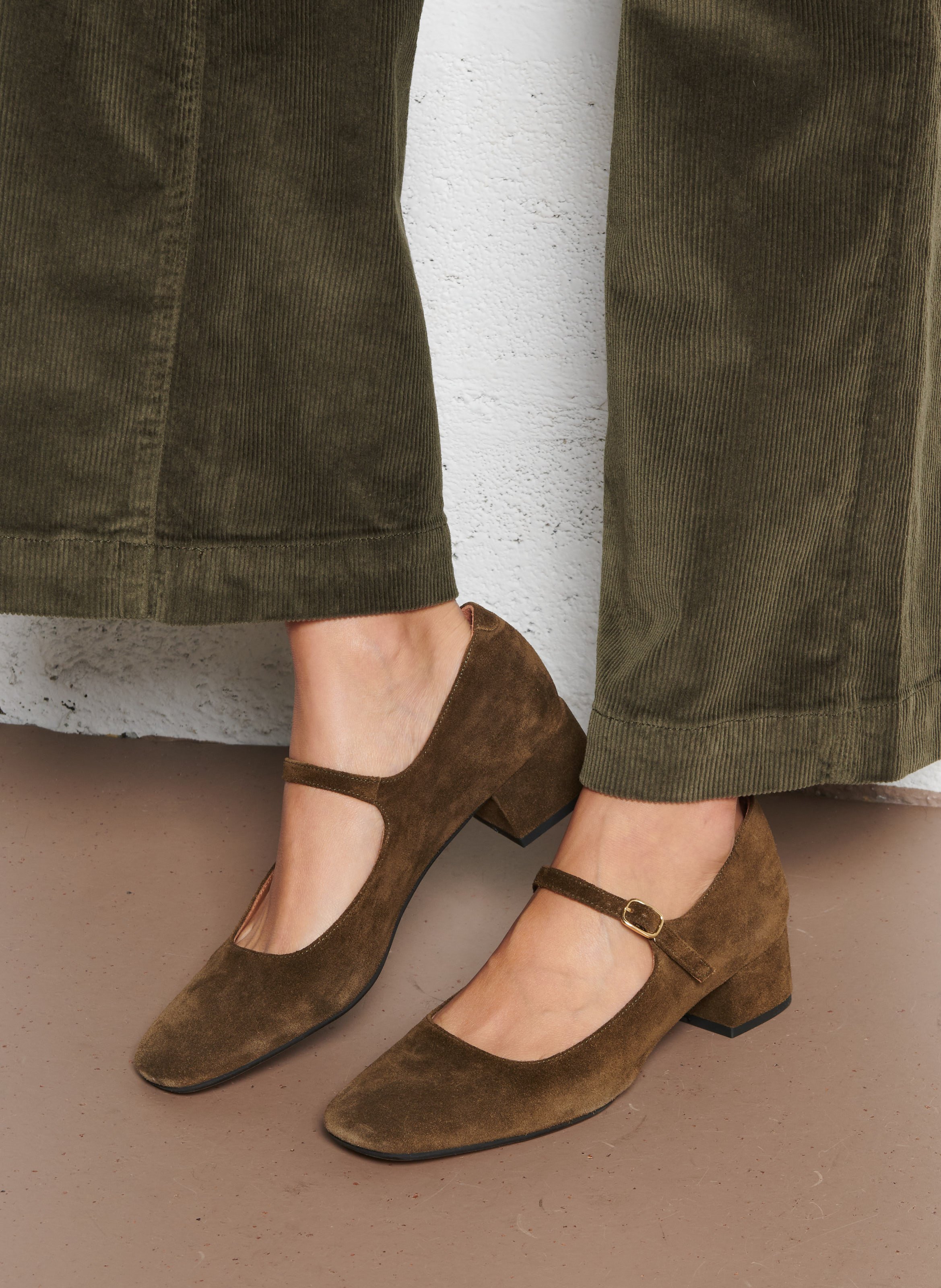 Ballerines en cuir MELLOW YELLOW Kaki