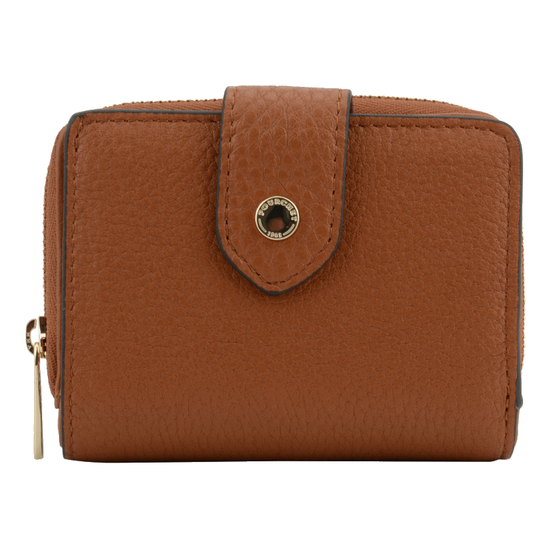 Leather coin purse POURCHET Brown
