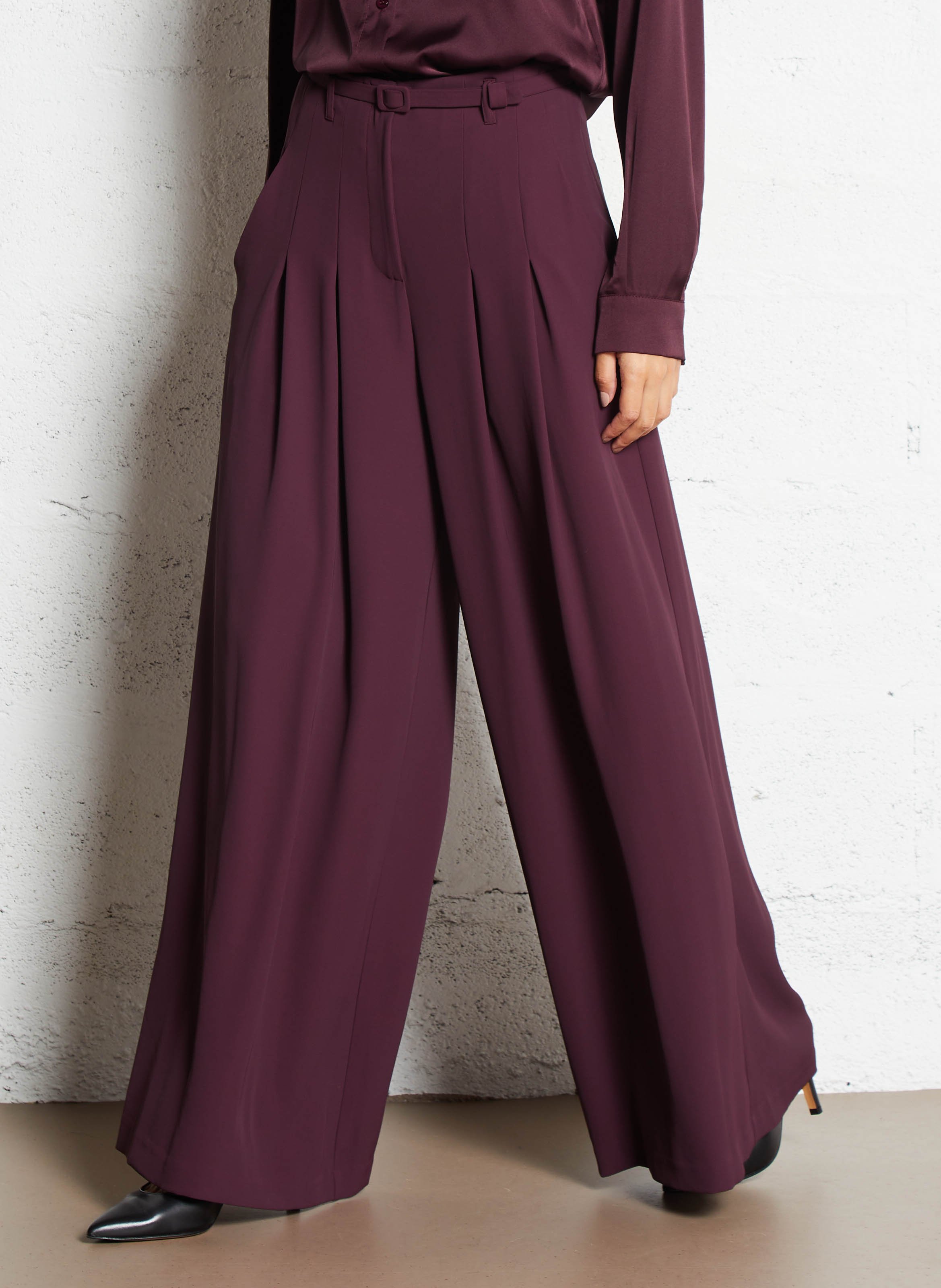 Pantalon large taille haute IMPERIAL Violet