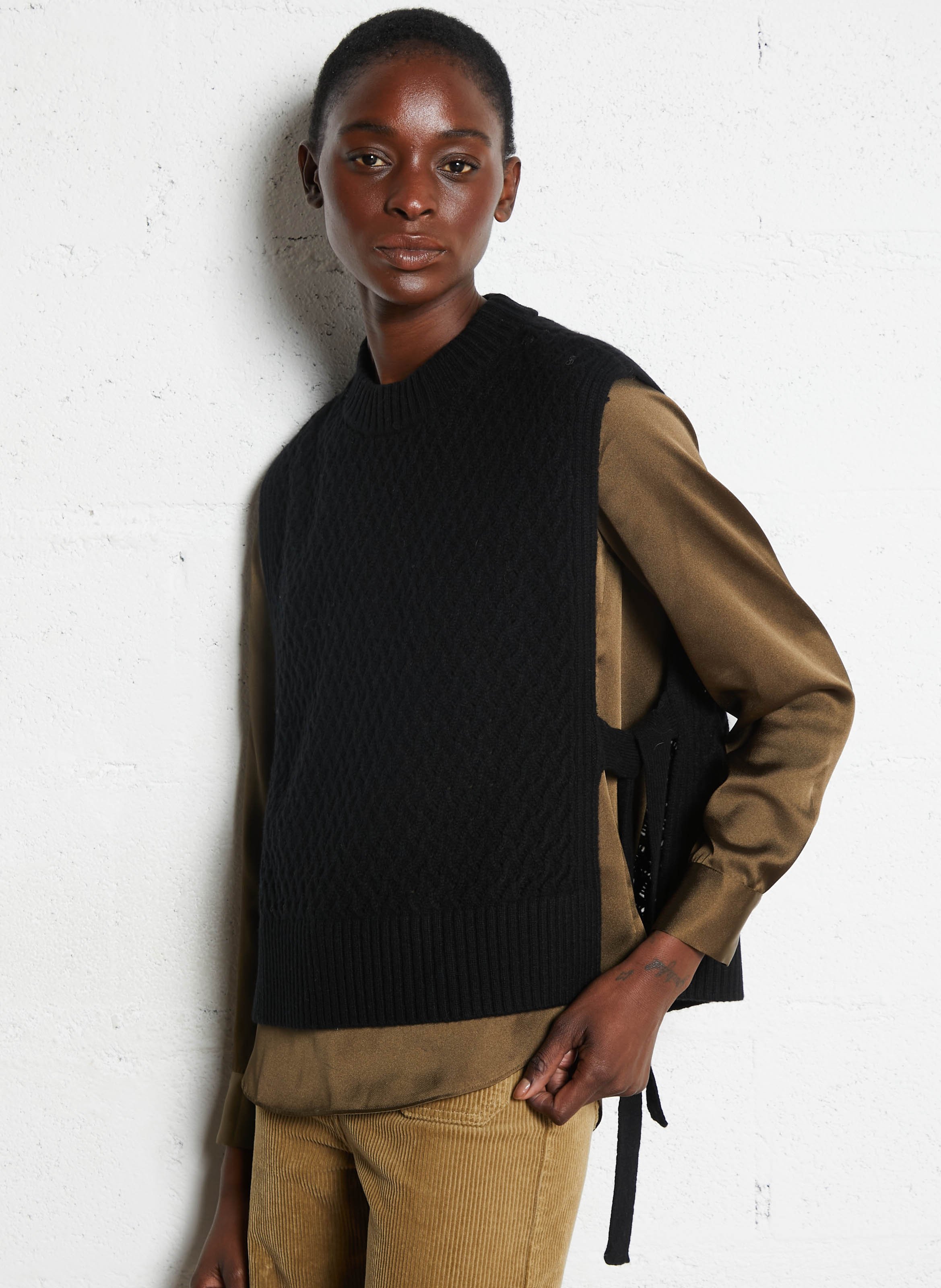 Round-neck wool sweater PETITE MENDIGOTE Black