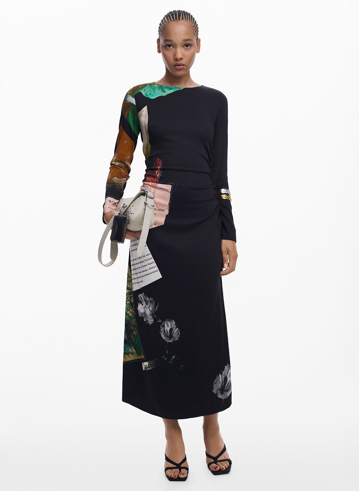 Robe longue col rond DESIGUAL Noir