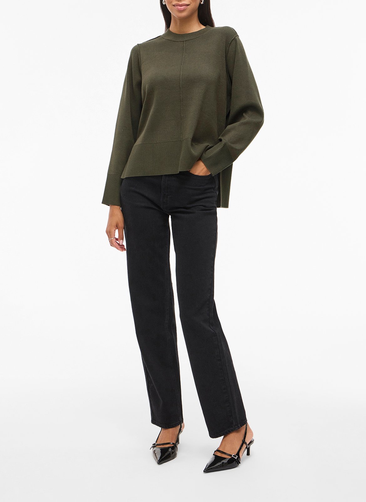 Pull col rond  VILA Vert