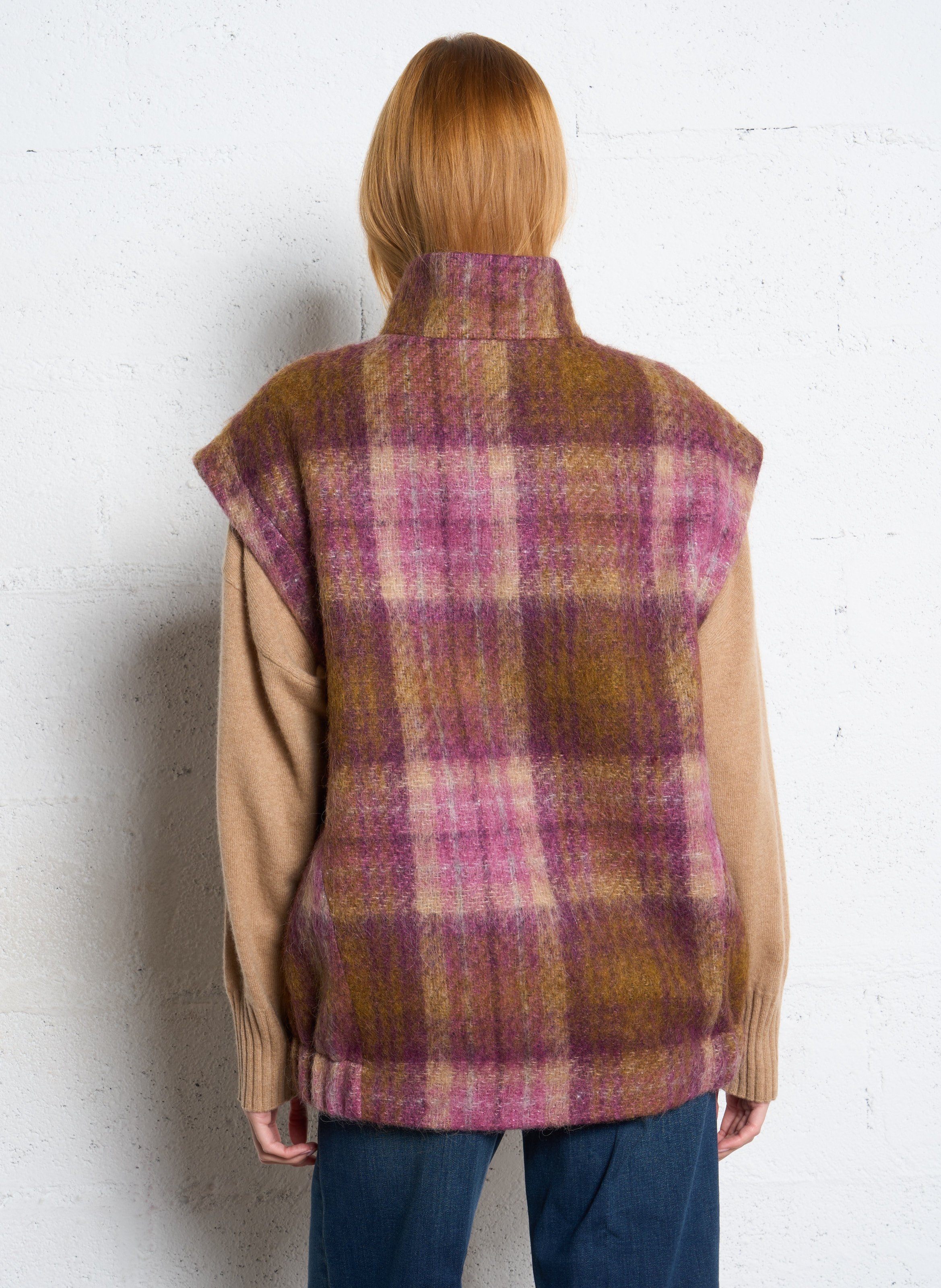 Straight high-neck jacket MAISON 123 Red