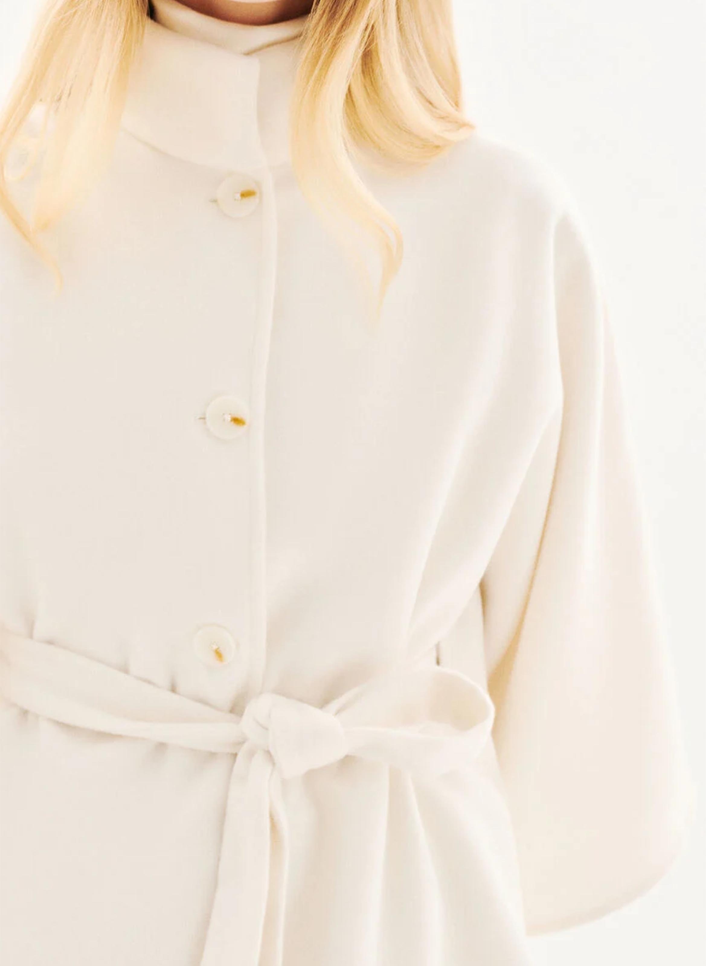 Poncho ample col montant CAROLL Beige