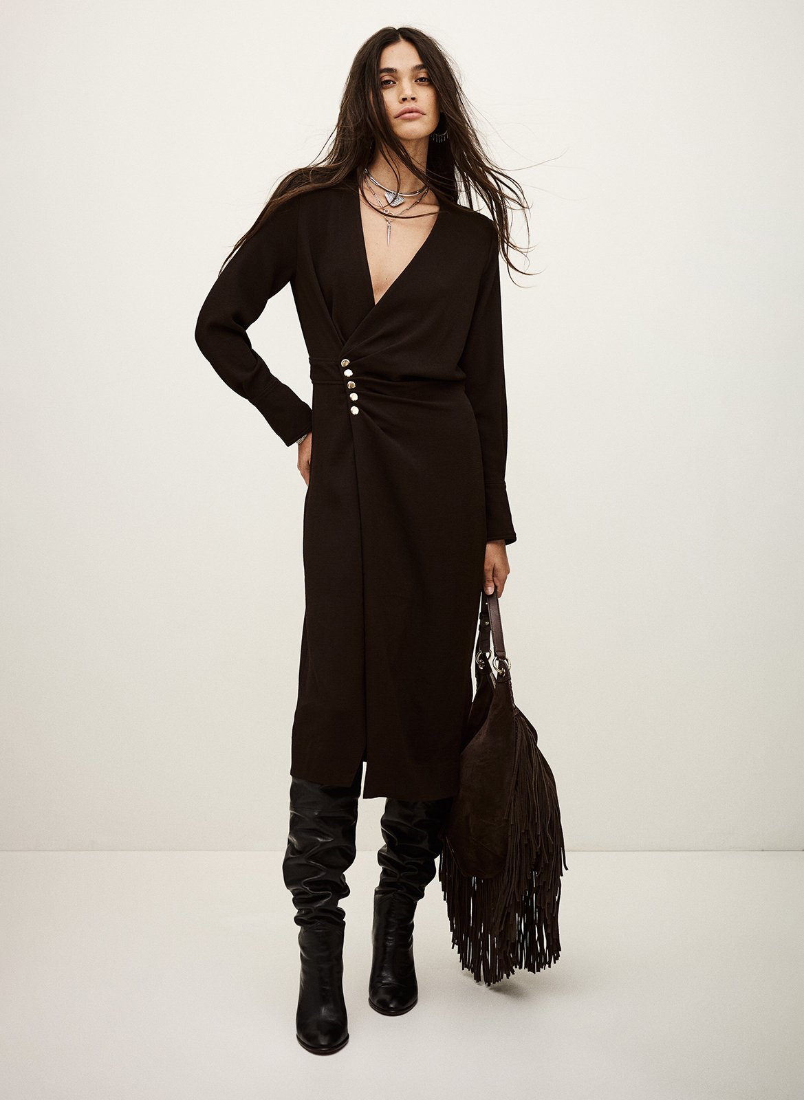 Robe longue col V BA&SH