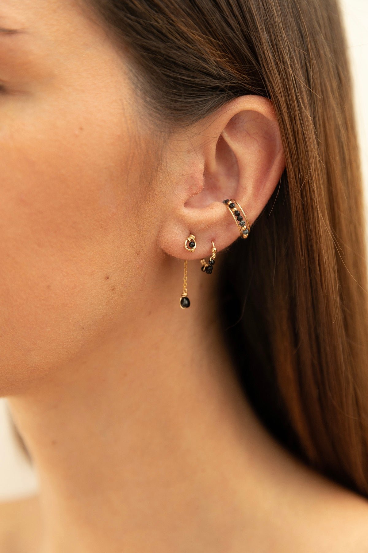 Priya mini hoop earrings YAY Green