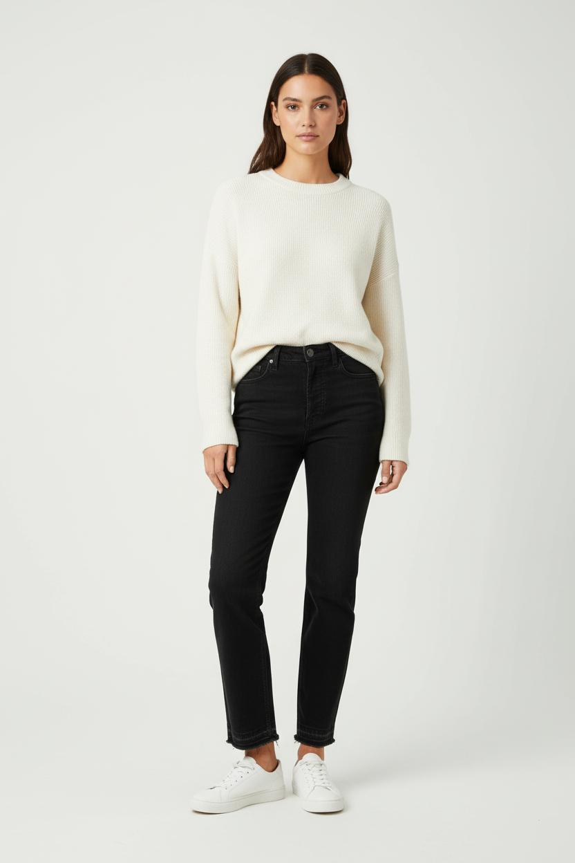 Cropped slim jeans with studs BIMBA Y LOLA - Seconde main Black