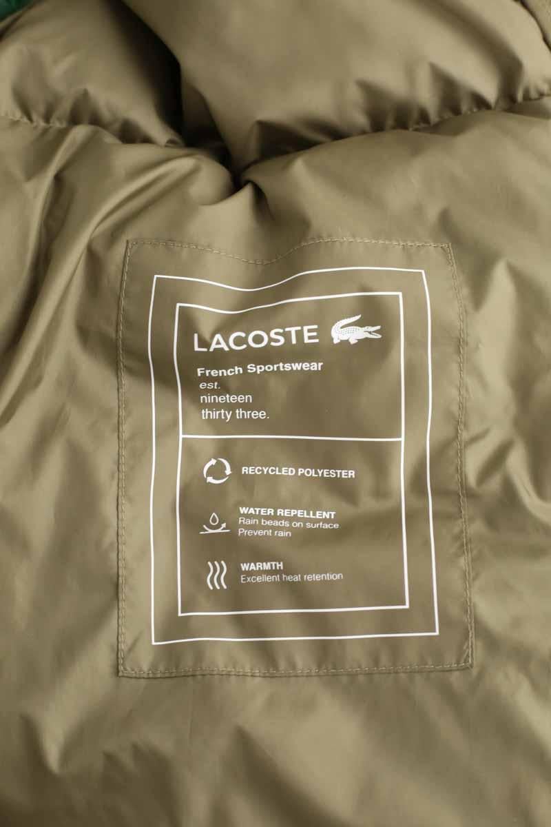Lightweight quilted padded jacket with high neck LACOSTE - SECONDE MAIN Khaki