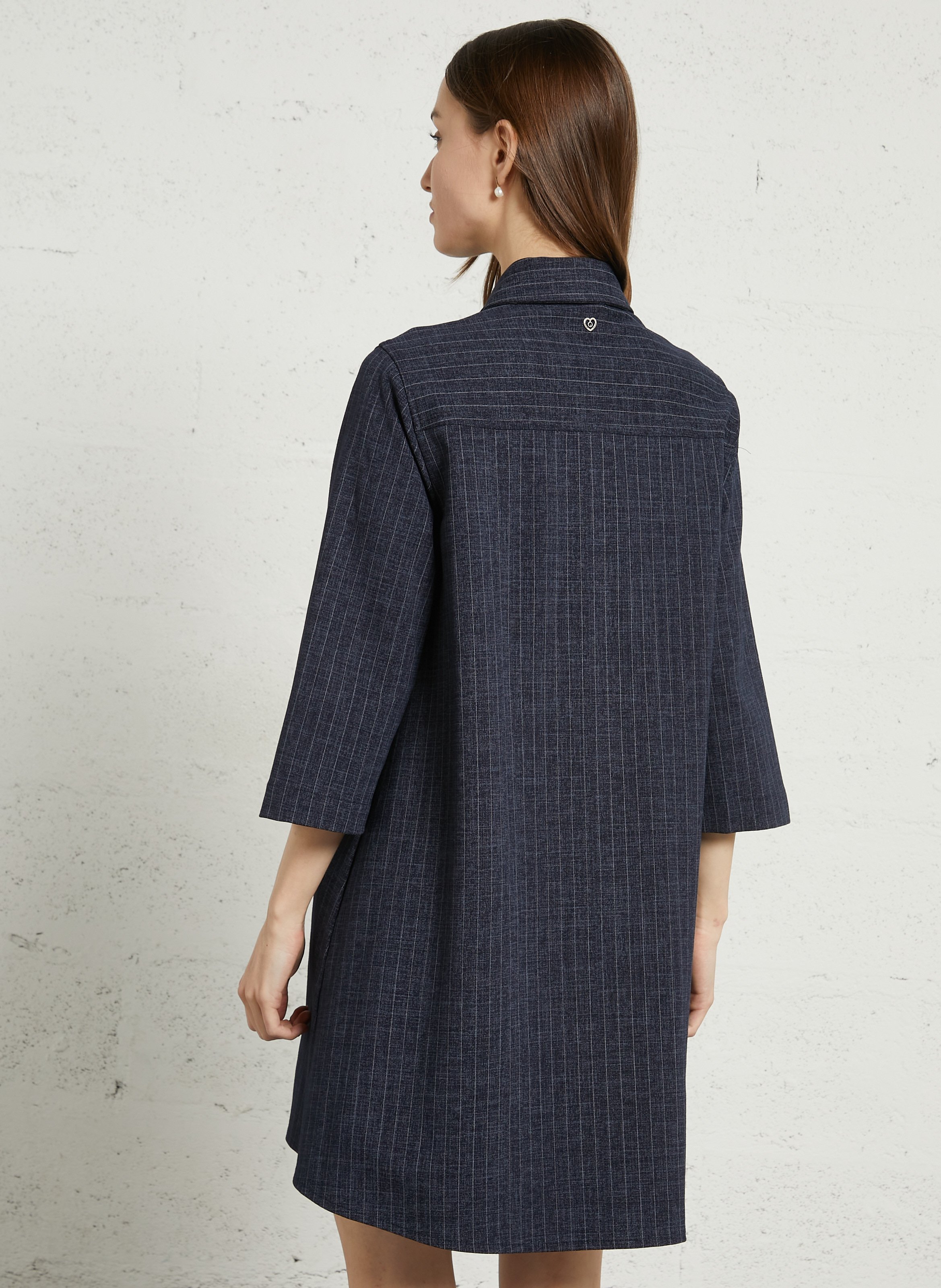 Robe courte col classique PLEASE Blue