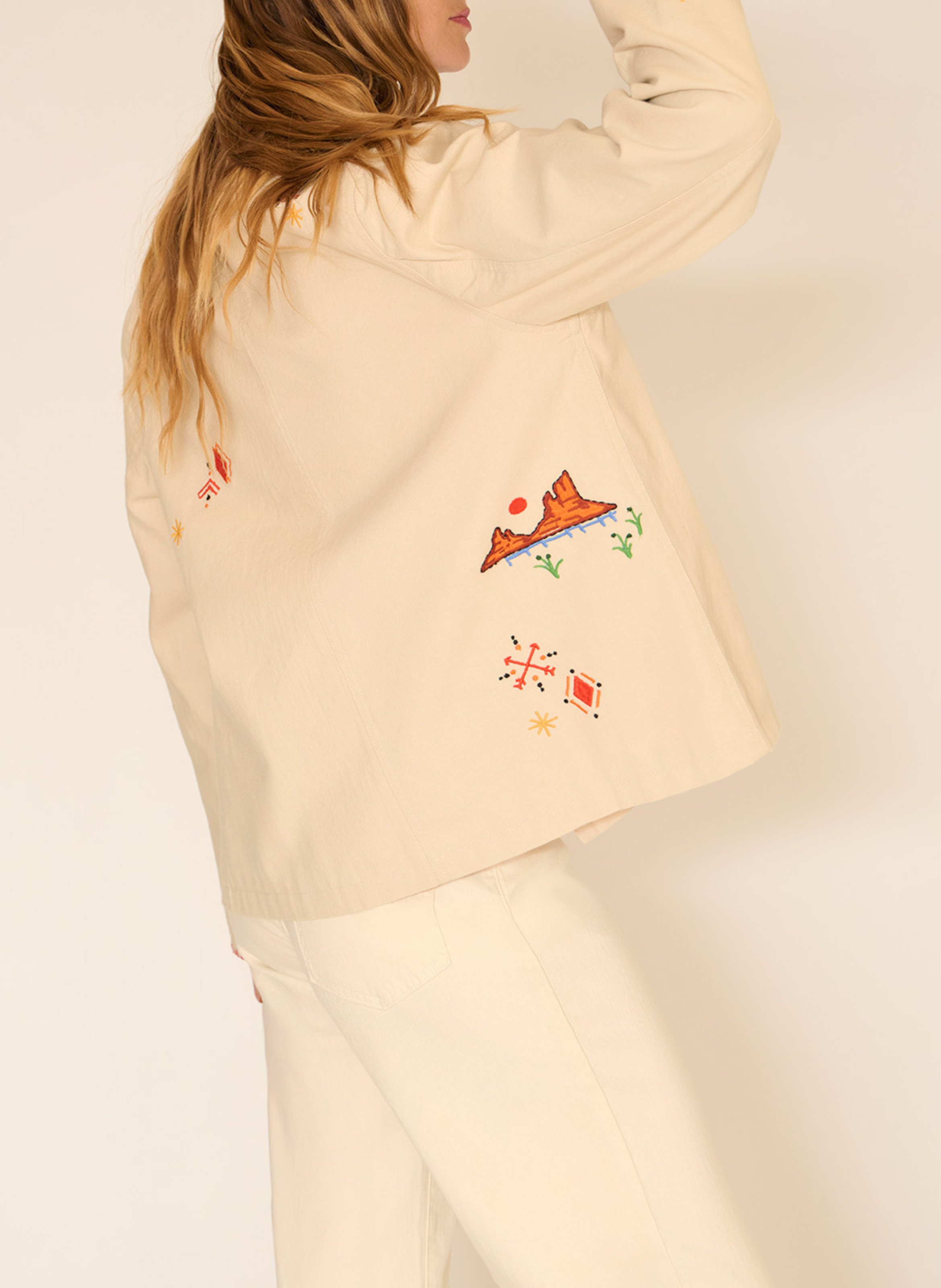 Baumwoll-Blazer MKT Beige