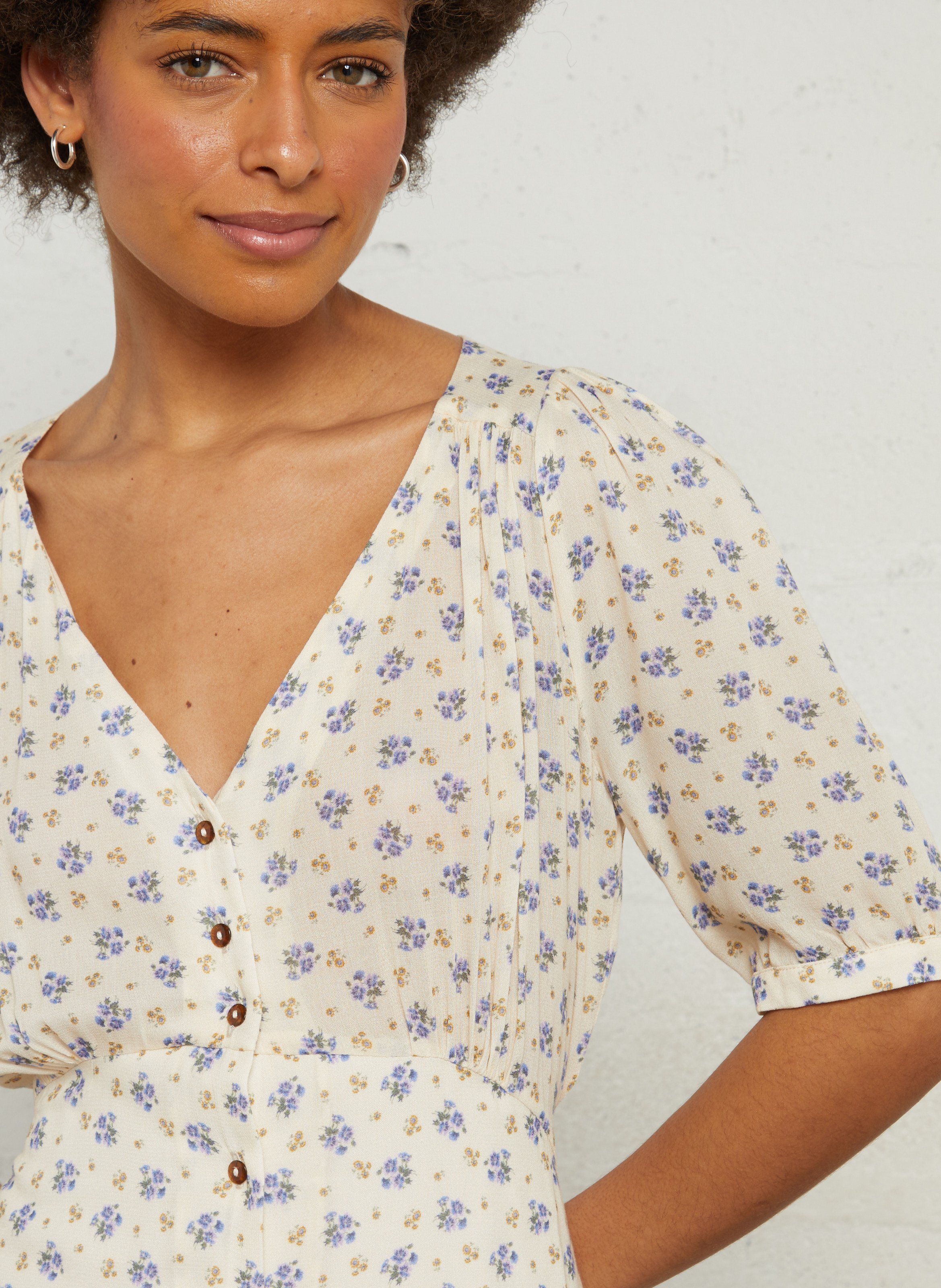 Bedrucktes Kleid EMILE ET IDA Blau