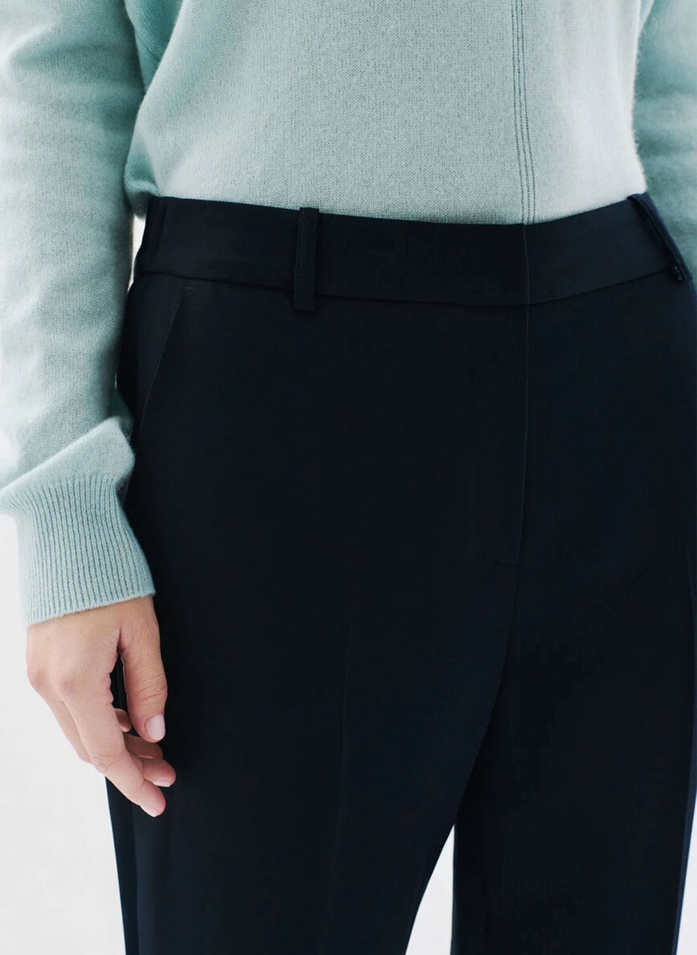 Pantalon cigarette CAROLL Bleu