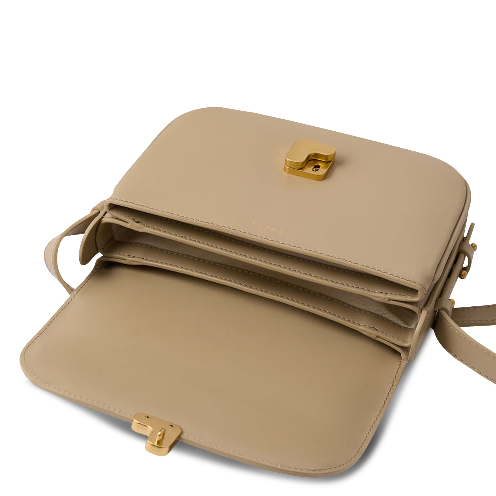 Bolso bandolera de ante SOEUR Beige