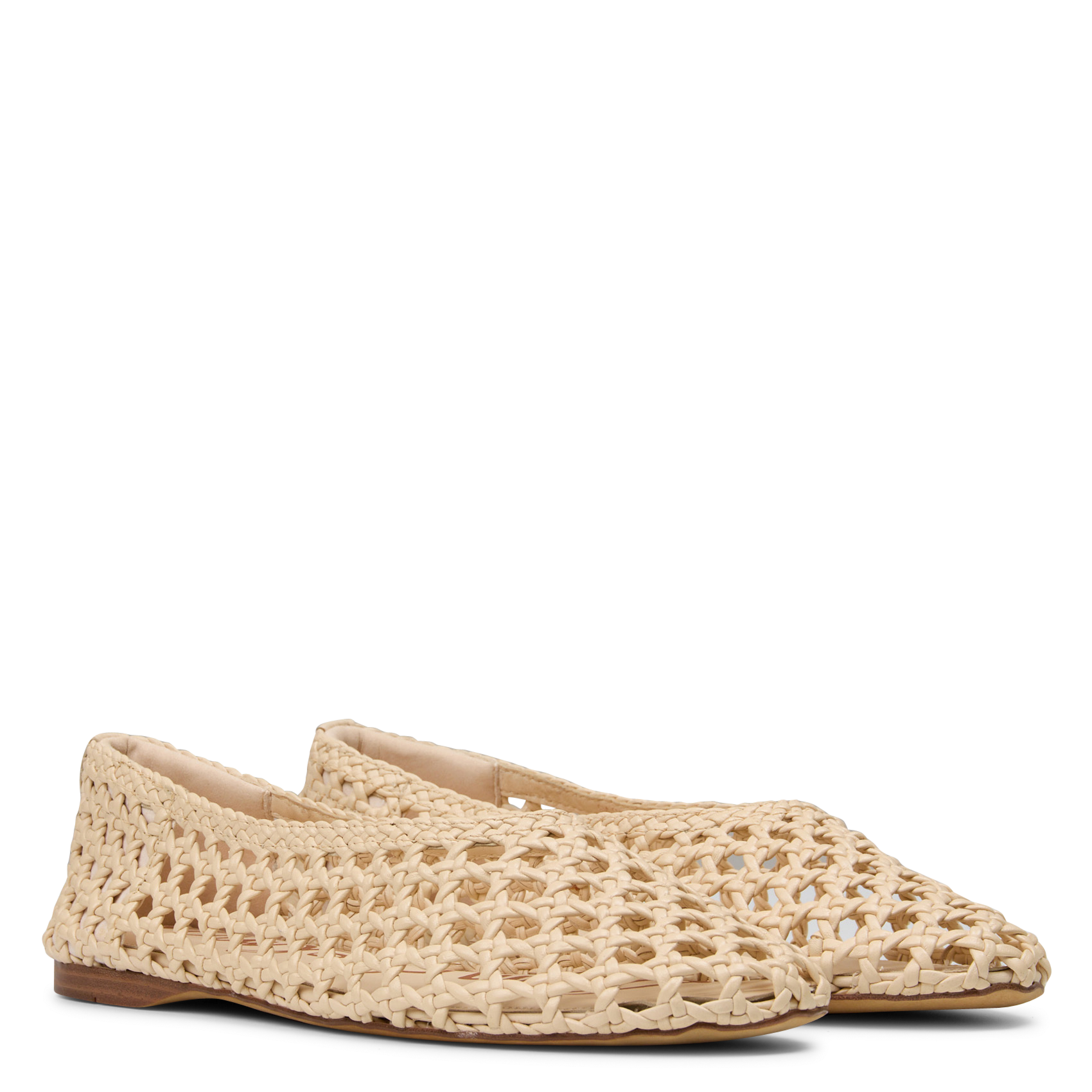 Ballerines tressées en cuir SAM EDELMAN Blanc