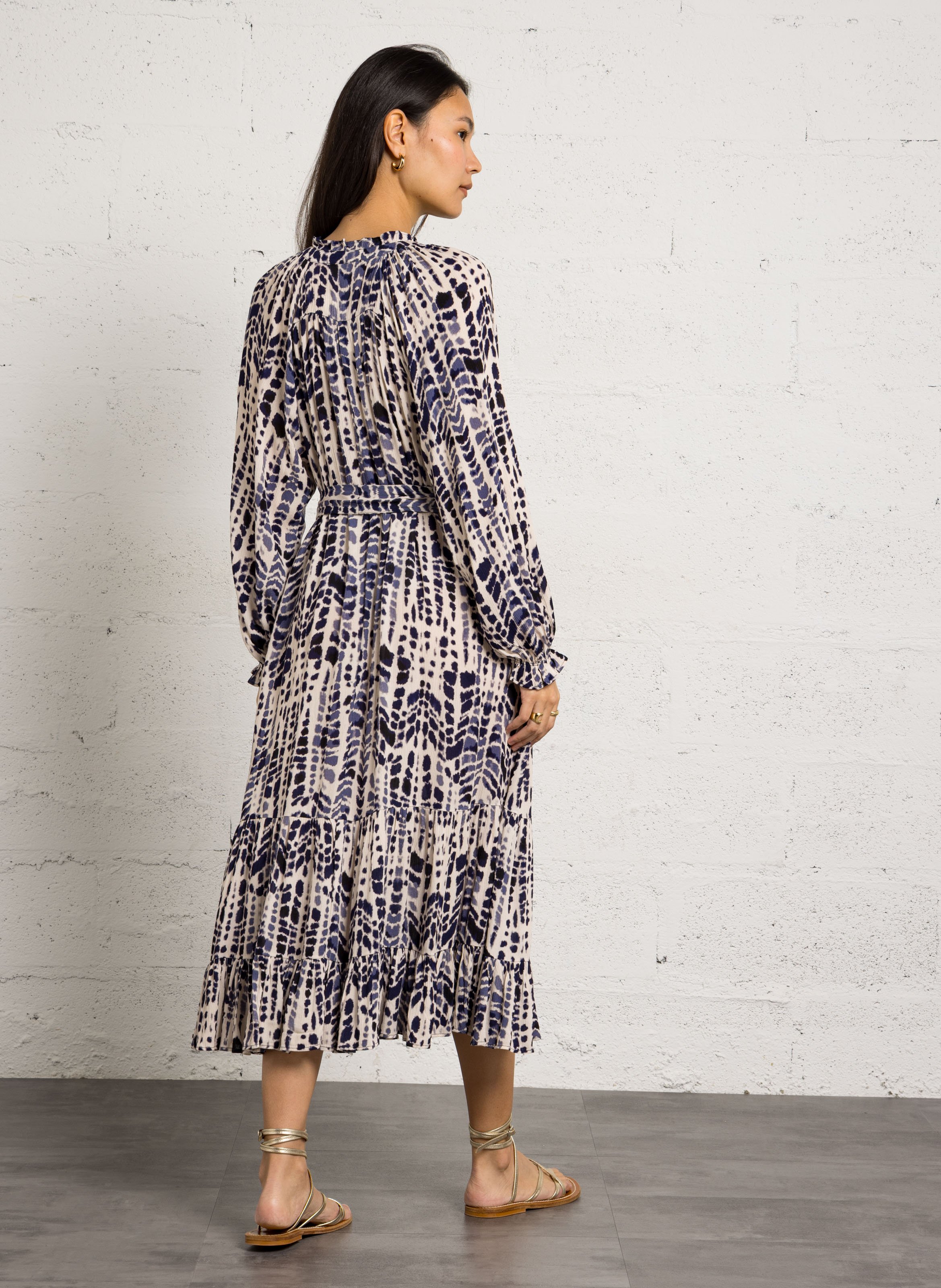 Dana long printed dress SUD EXPRESS Beige