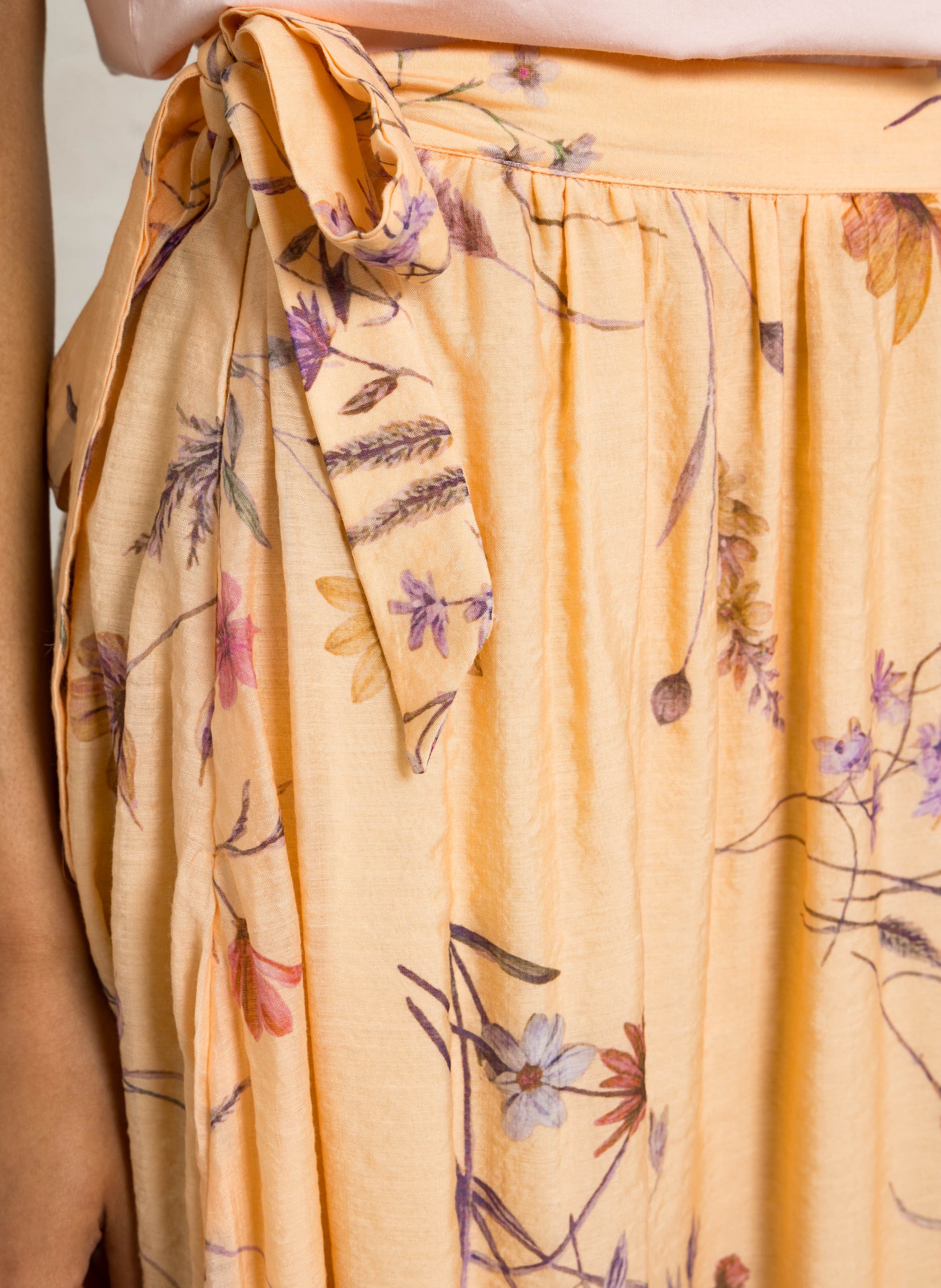 Jupe midi évasée à motifs BERENICE Multicolore