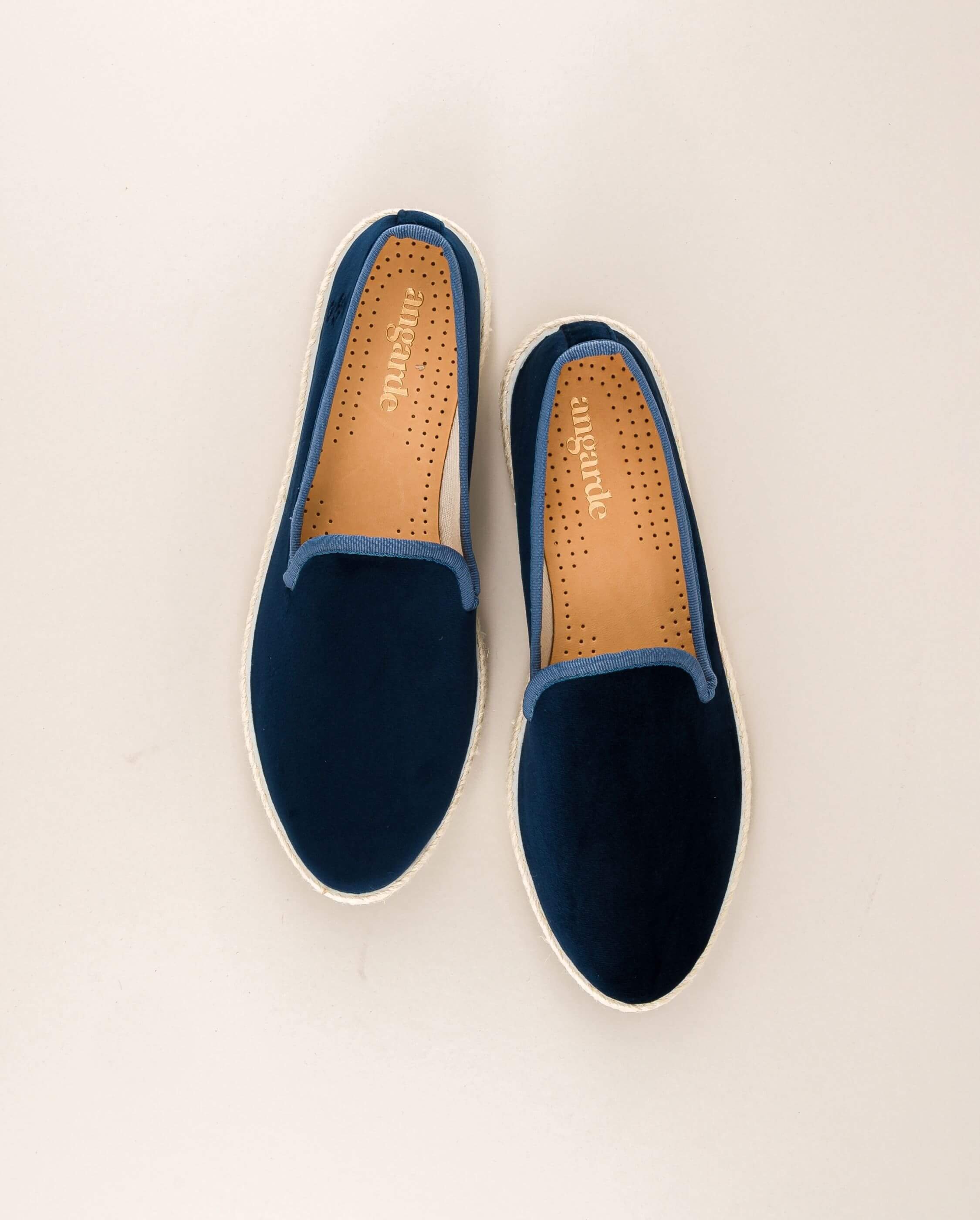 Women's espadrille CENITZ, blueberry velvet ANGARDE Blue