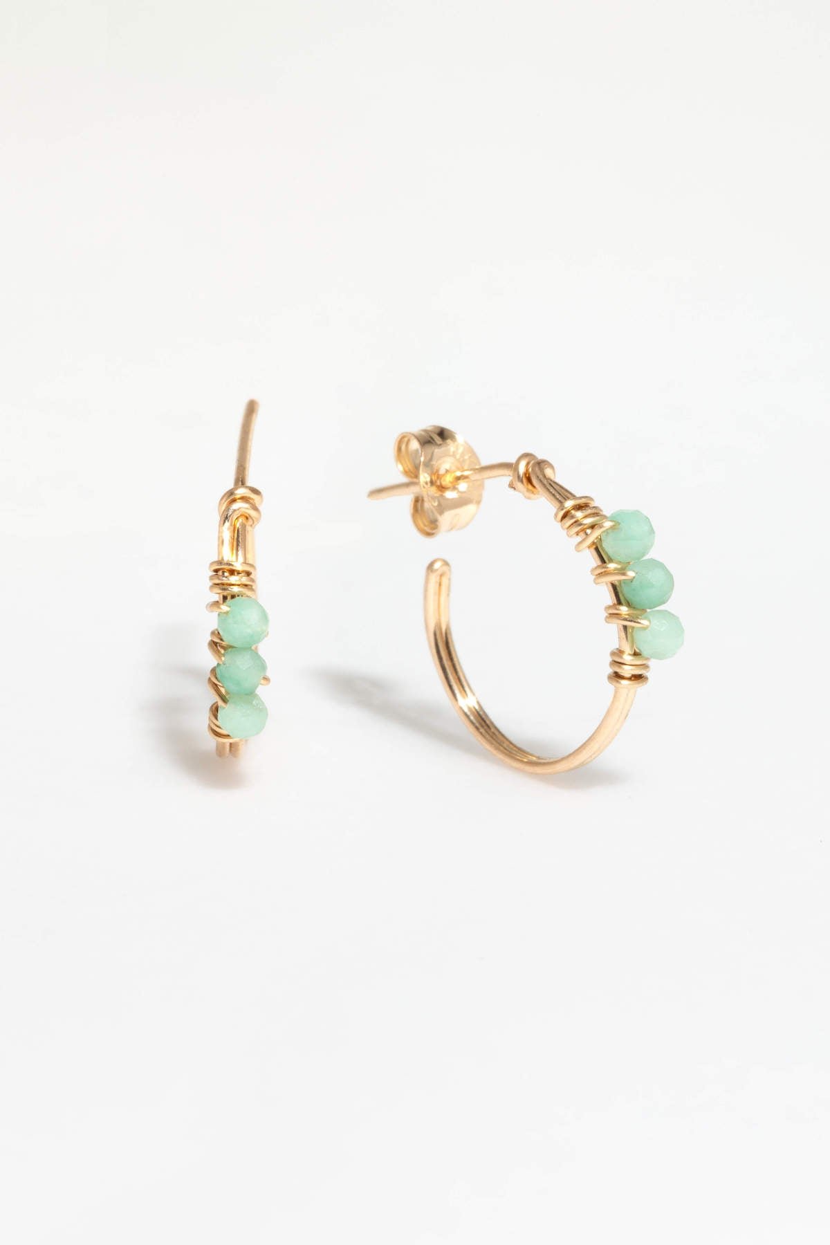 Thea Hoop Earrings - Emerald YAY Green